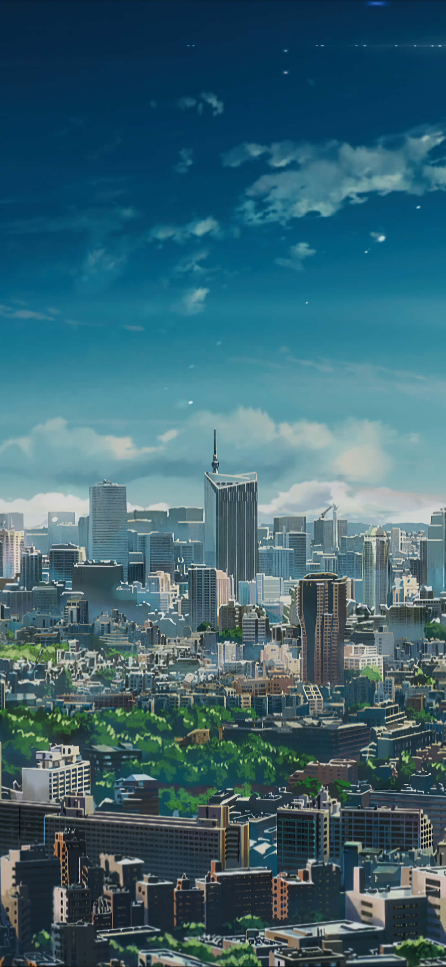 アニメ「君の名は。」の街の電話背景 壁紙
