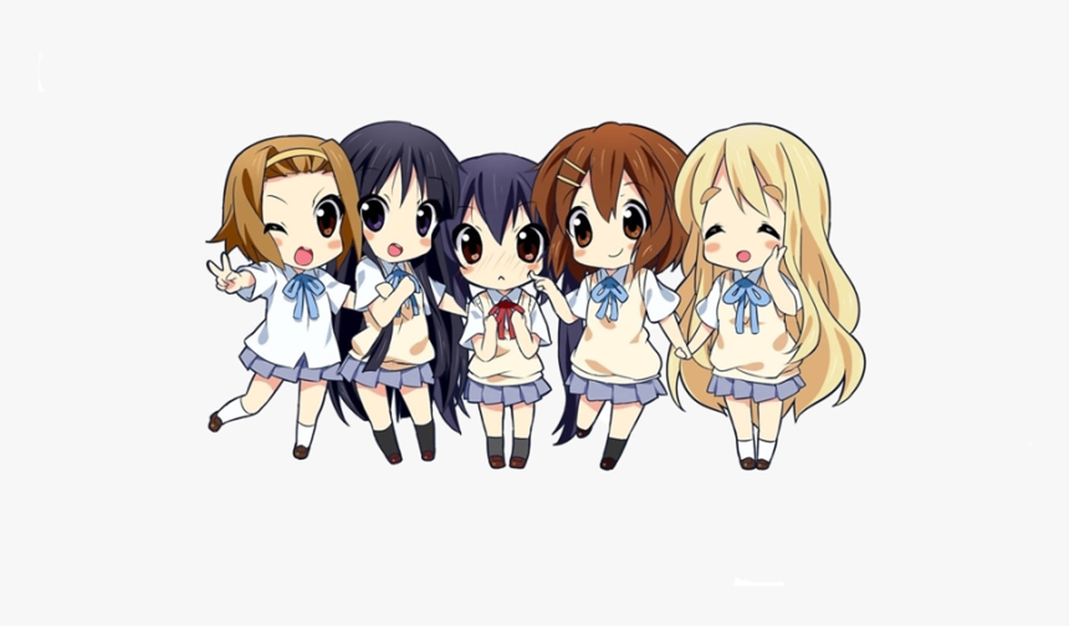 アニメの学園少女たち 壁紙