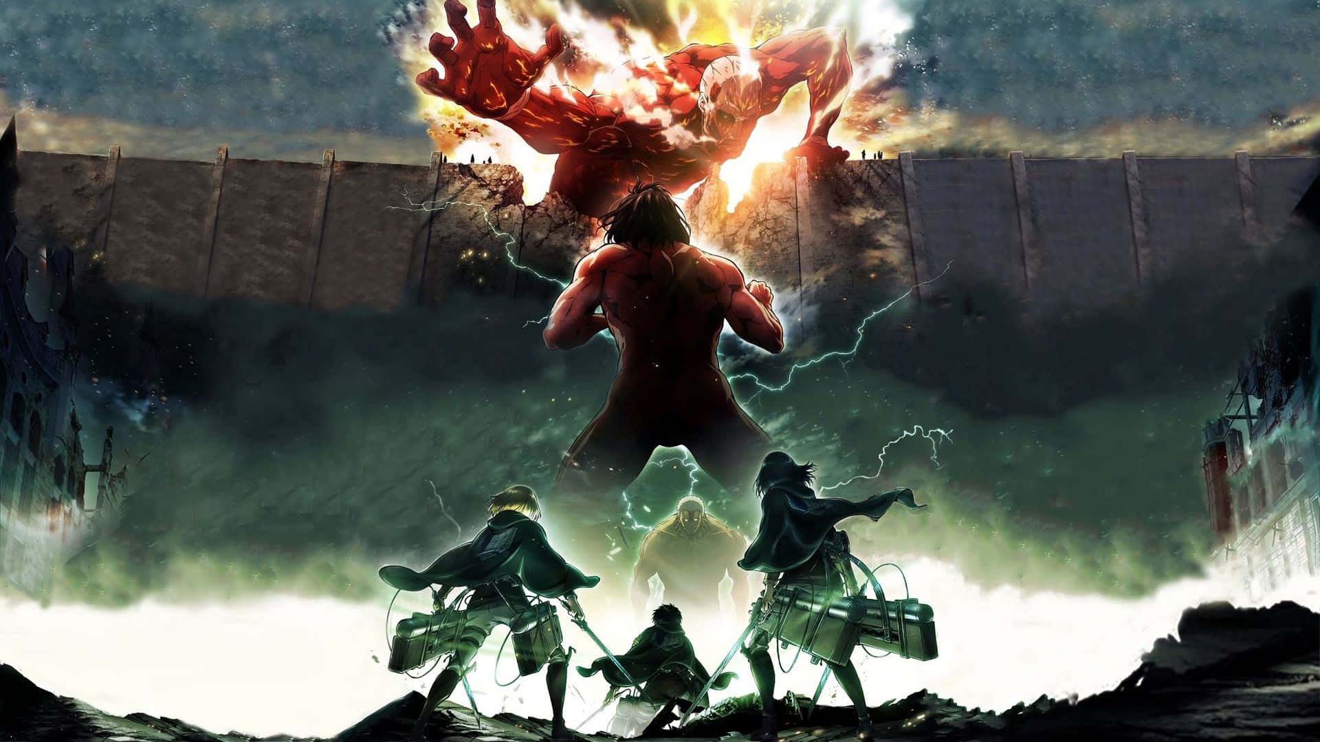 アニメの戦いでお互いの最高を引き出す友人たち 壁紙