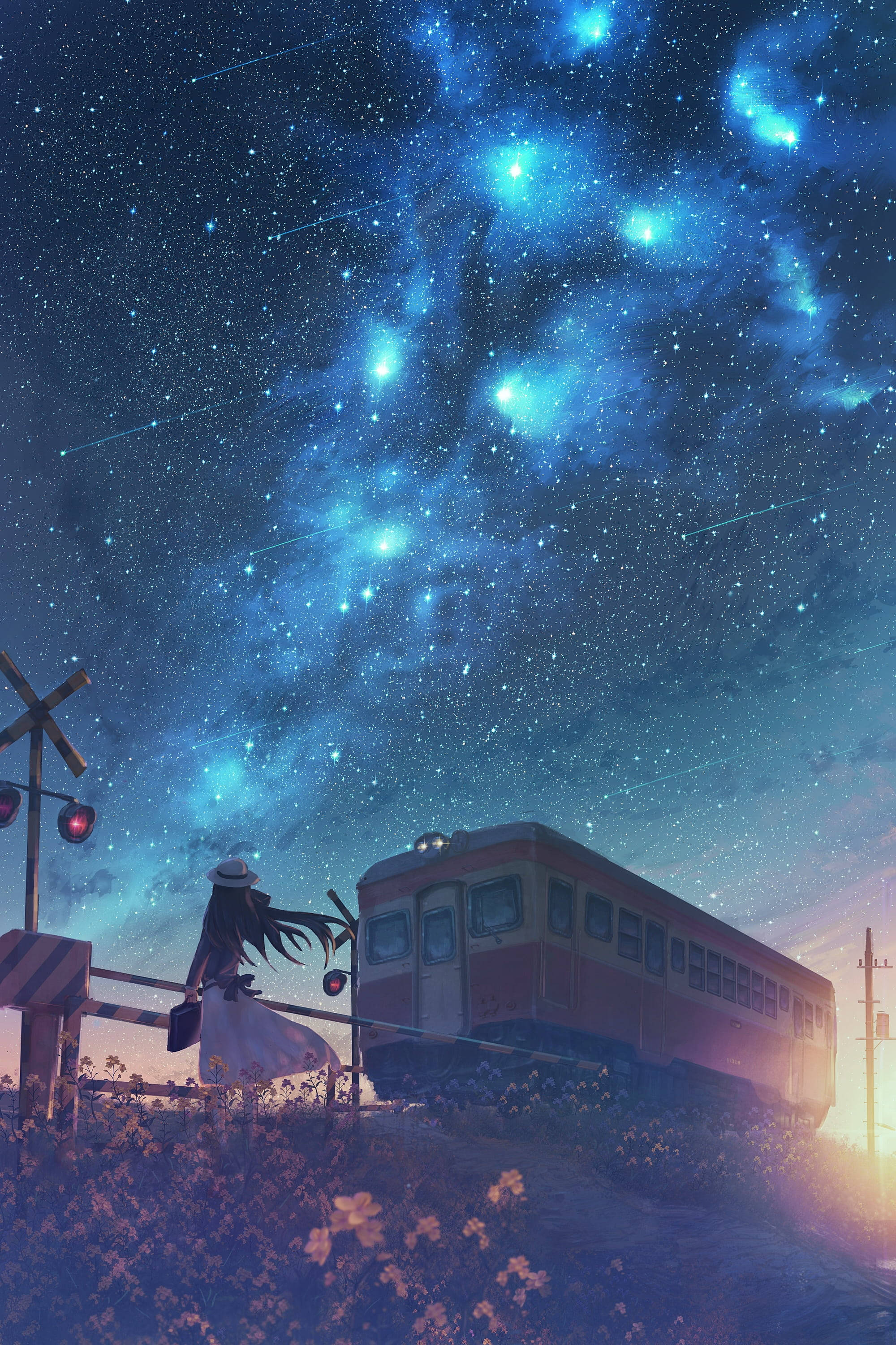 アニメの星空 壁紙
