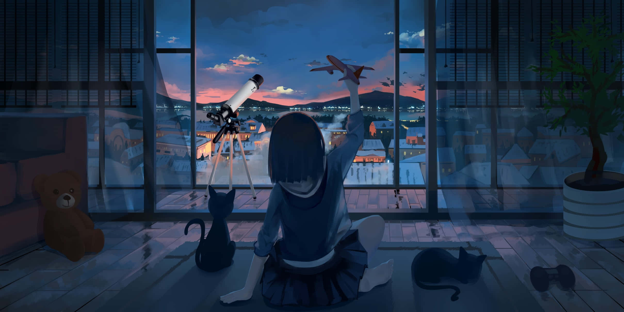 アニメの暗く神秘的な世界への逃避 壁紙