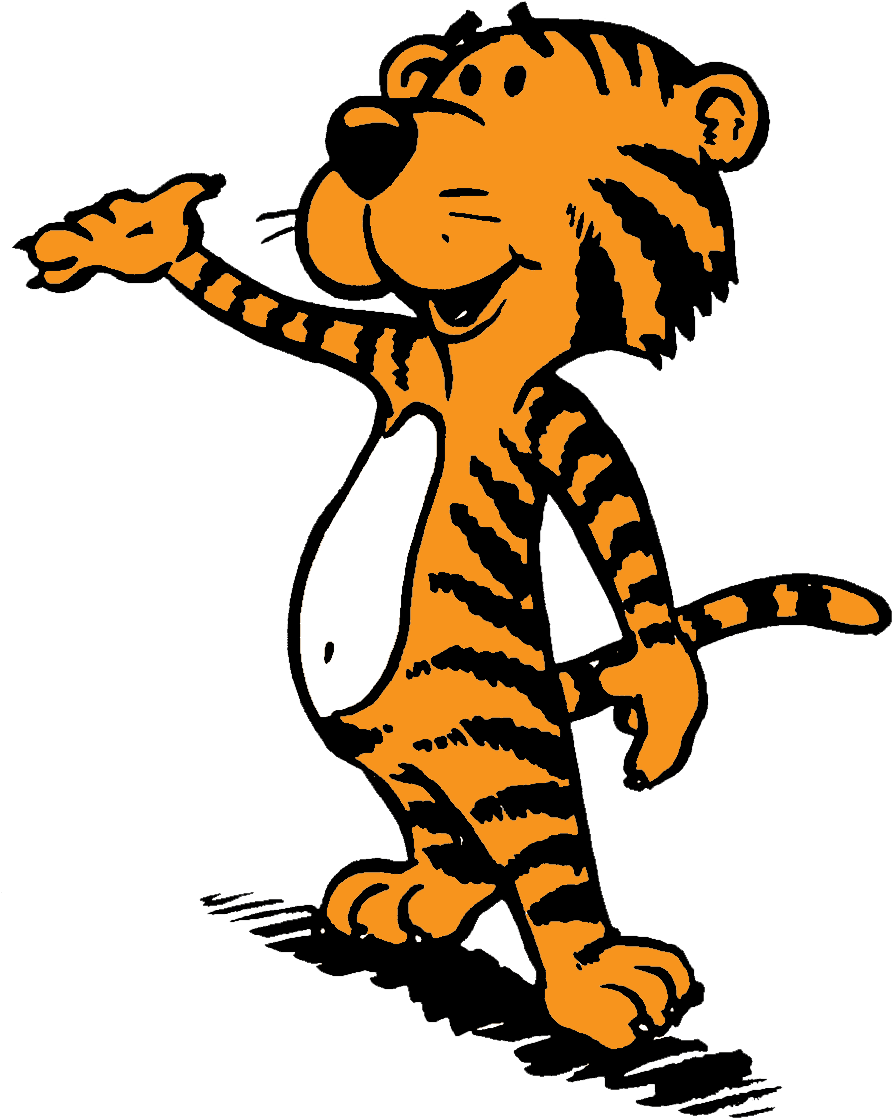 アニメの虎のキャラクターが歩いている 壁紙