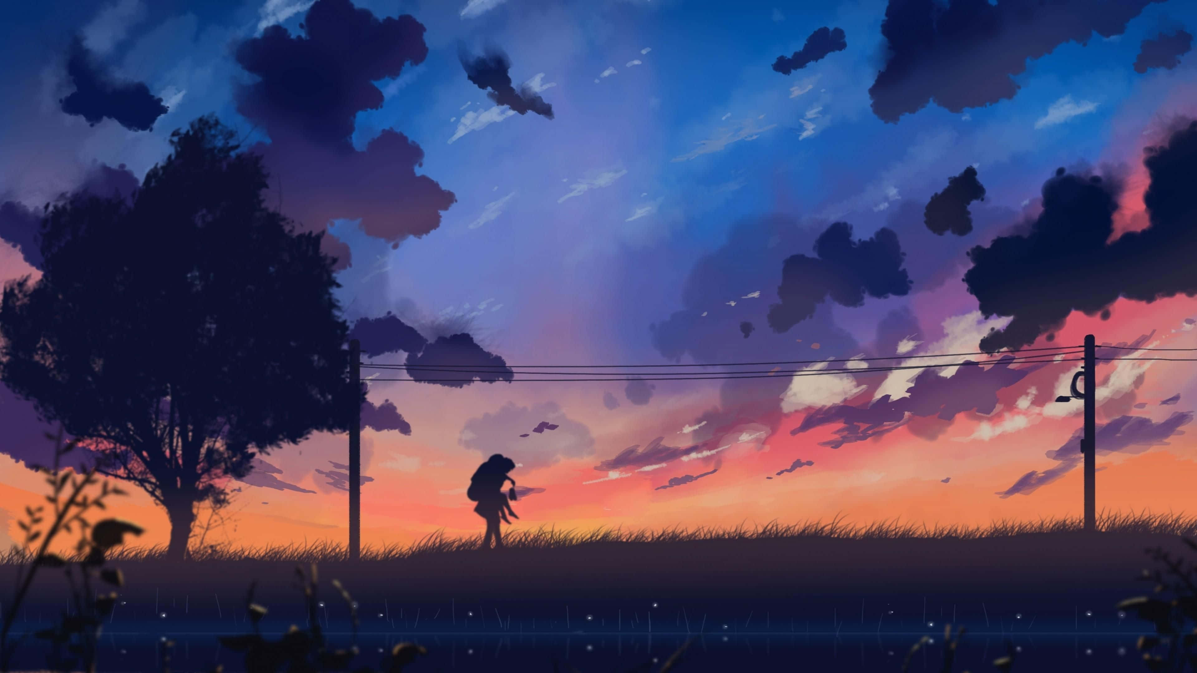 アニメの魔法の世界を探検する美しい風景 壁紙