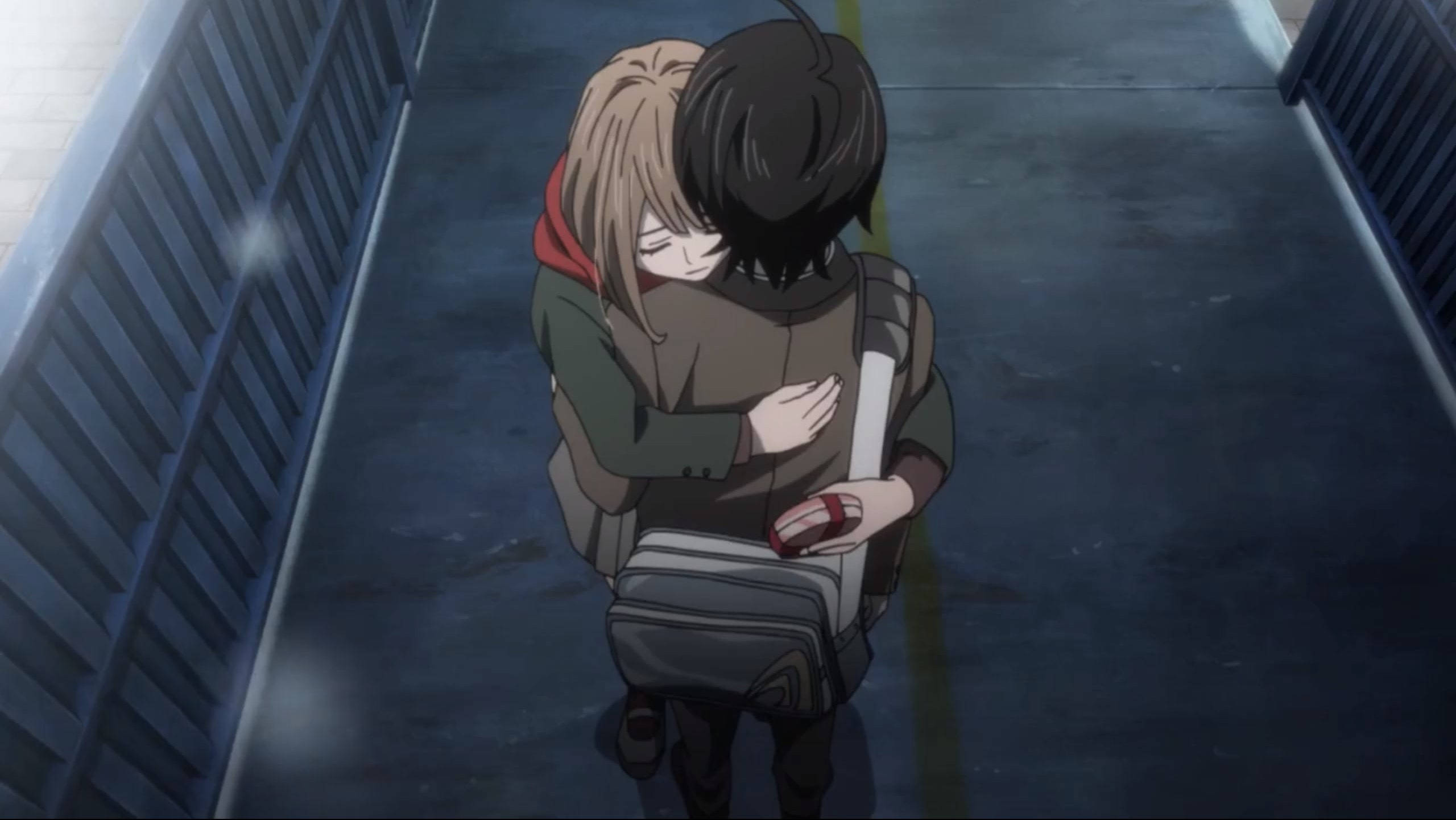 アニメカップル オレンジ 壁紙
