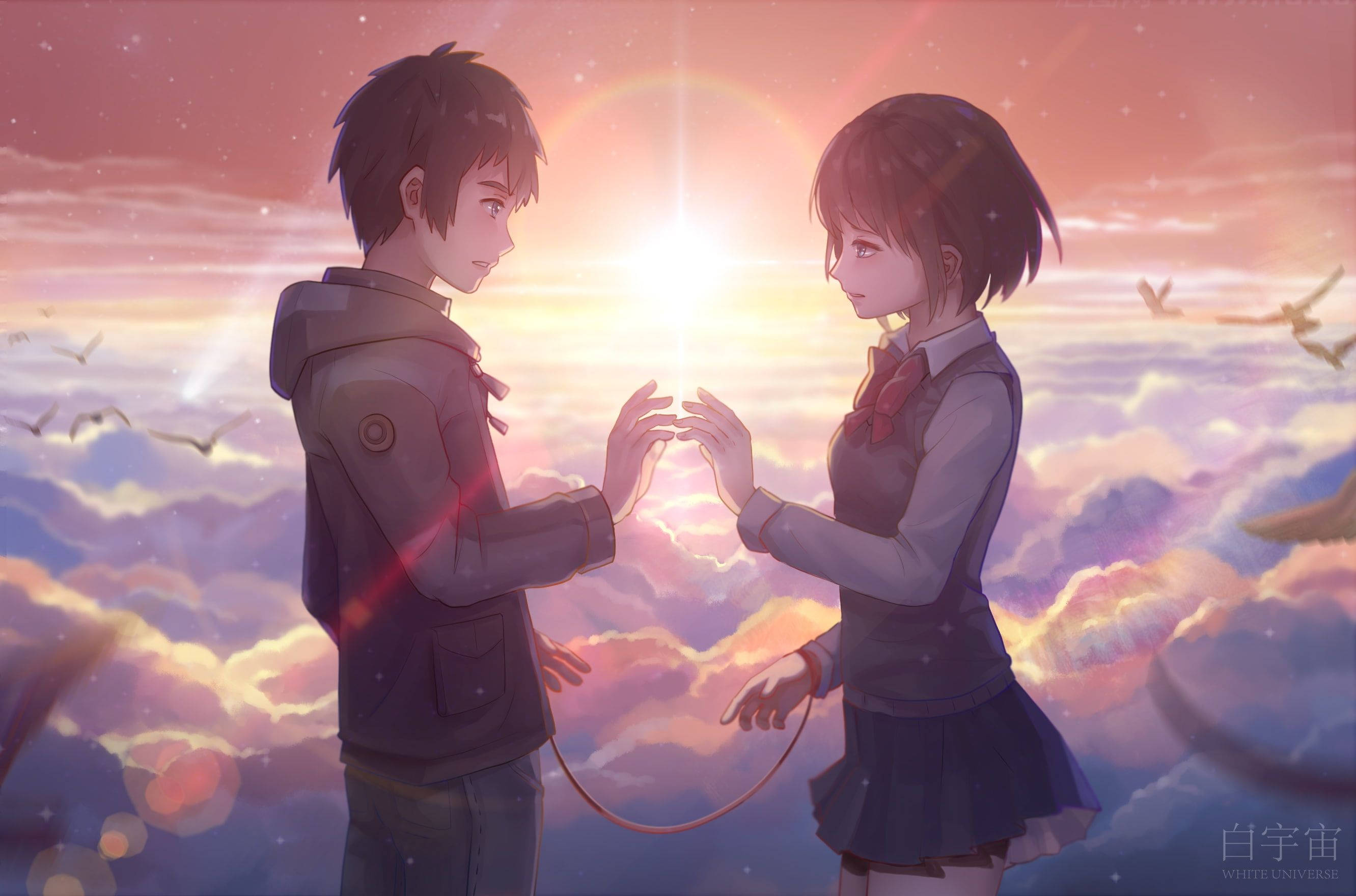 アニメカップル 君の名は。 壁紙