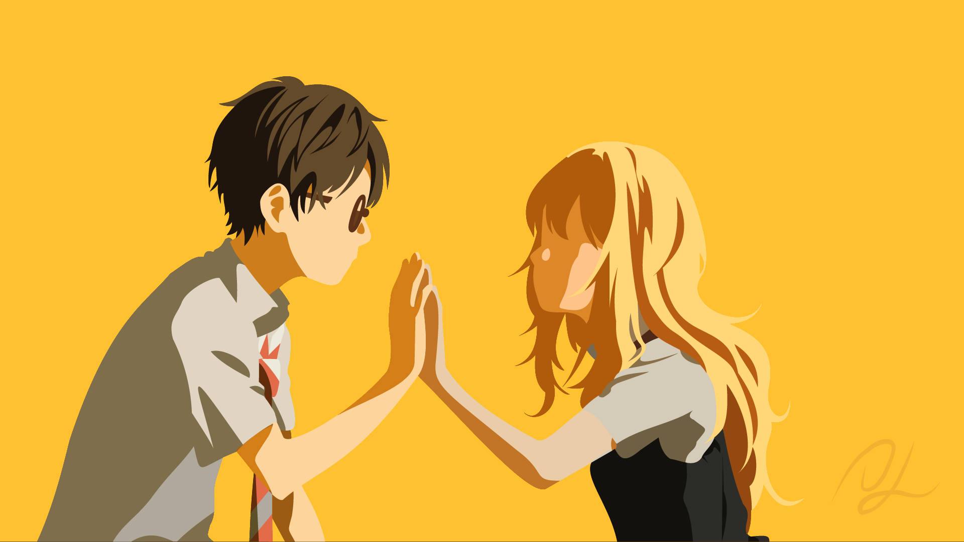 アニメカップル 四月は君の嘘 壁紙