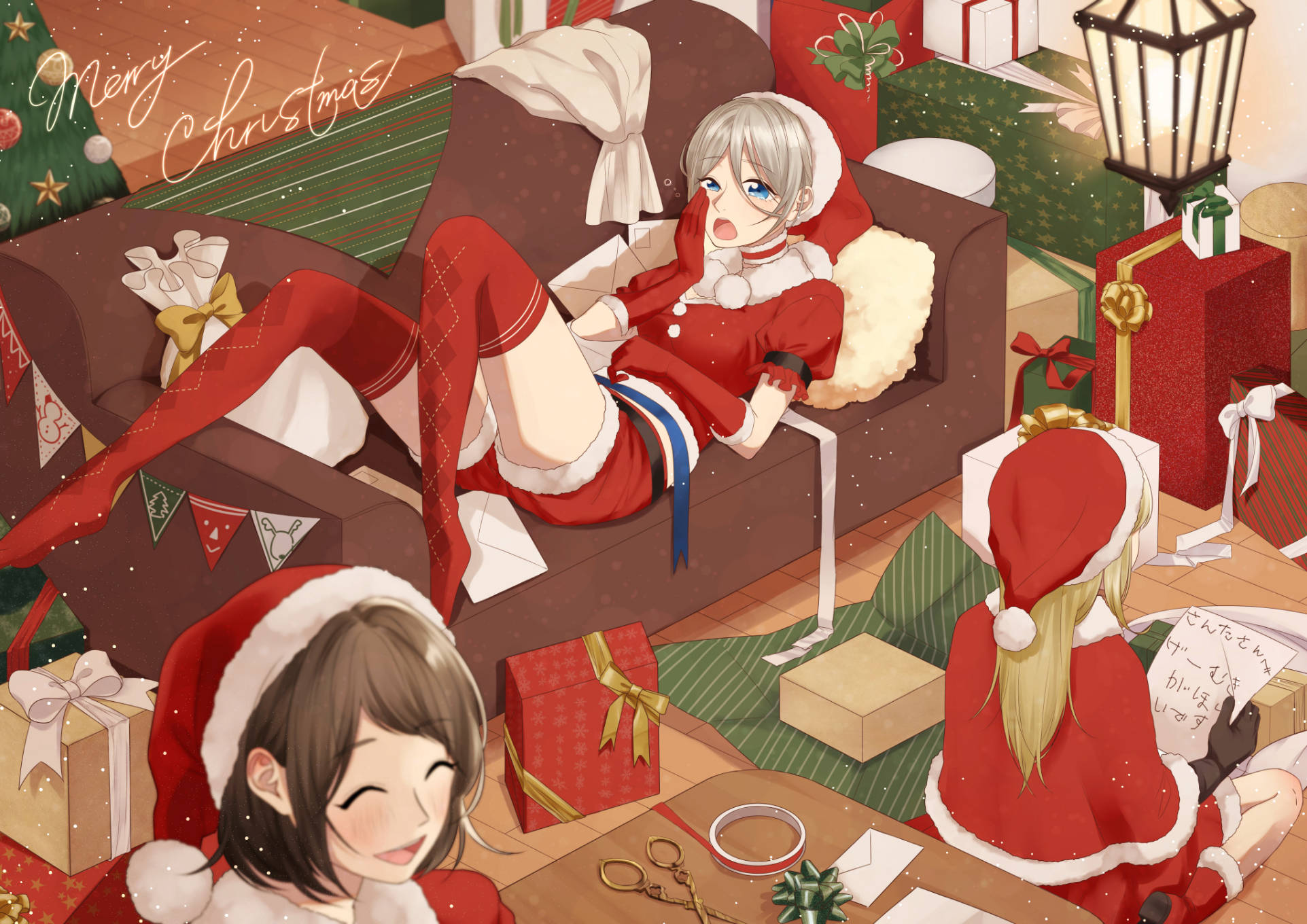 アニメガールのクリスマスヘルパー 壁紙