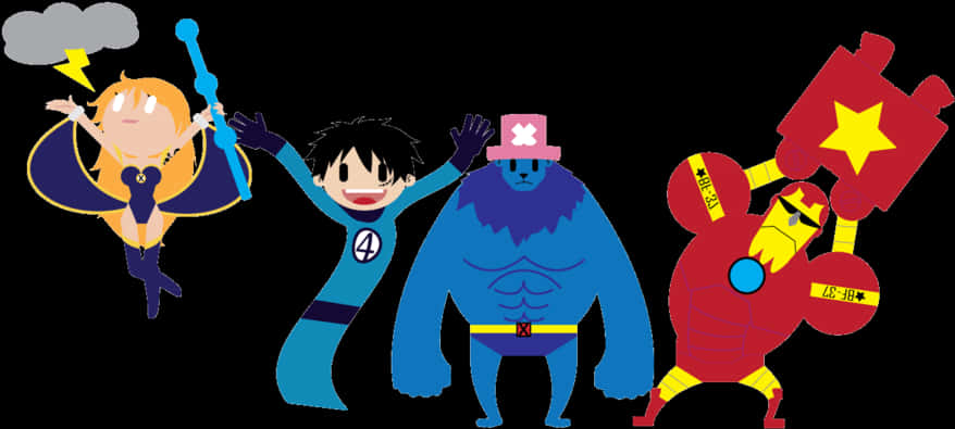 アニメクロスオーバーキャラクターズラインナップ 壁紙