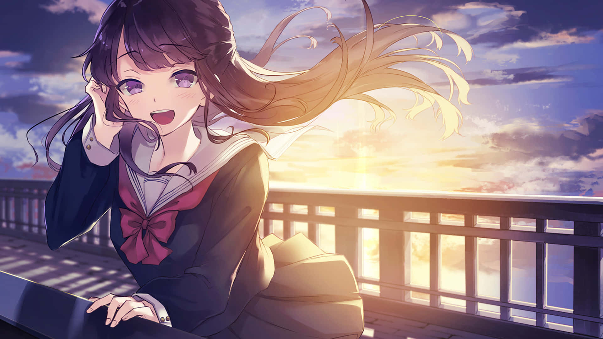 アニメ女子高生かわいいNightcore Apollo 壁紙