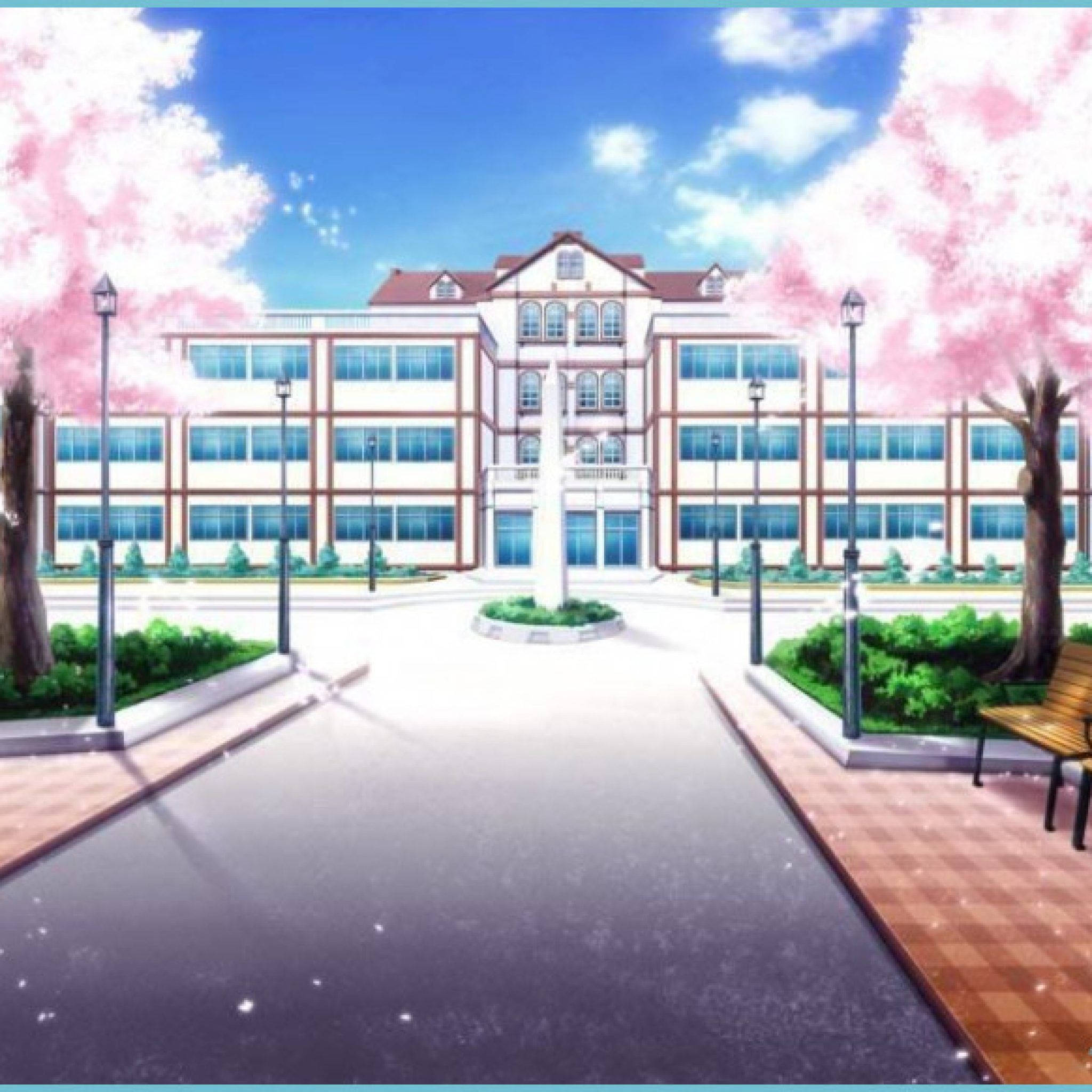 アニメ学校風景 天ノ川テンプラー高校 壁紙