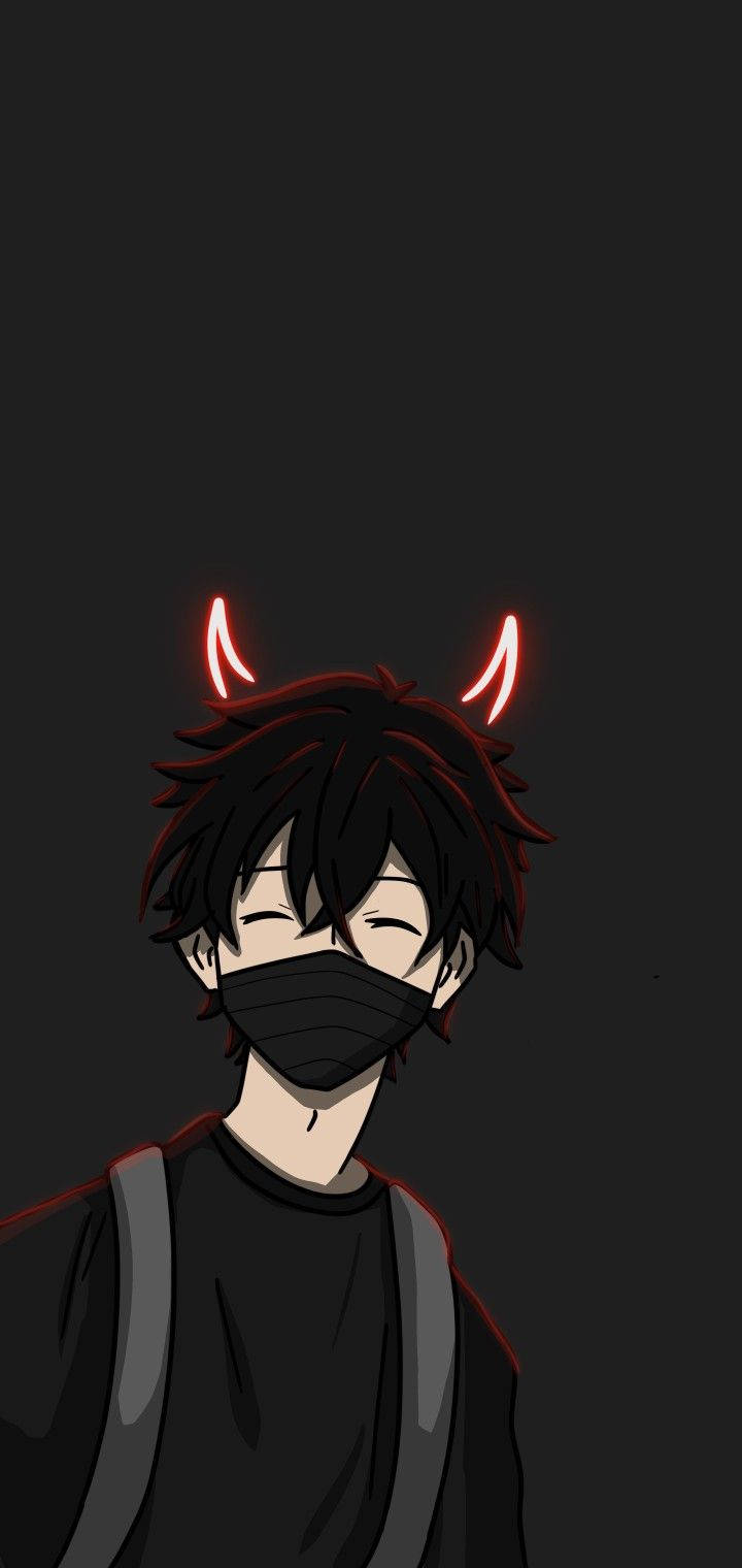 アニメ少年 暗黒の悪魔の角