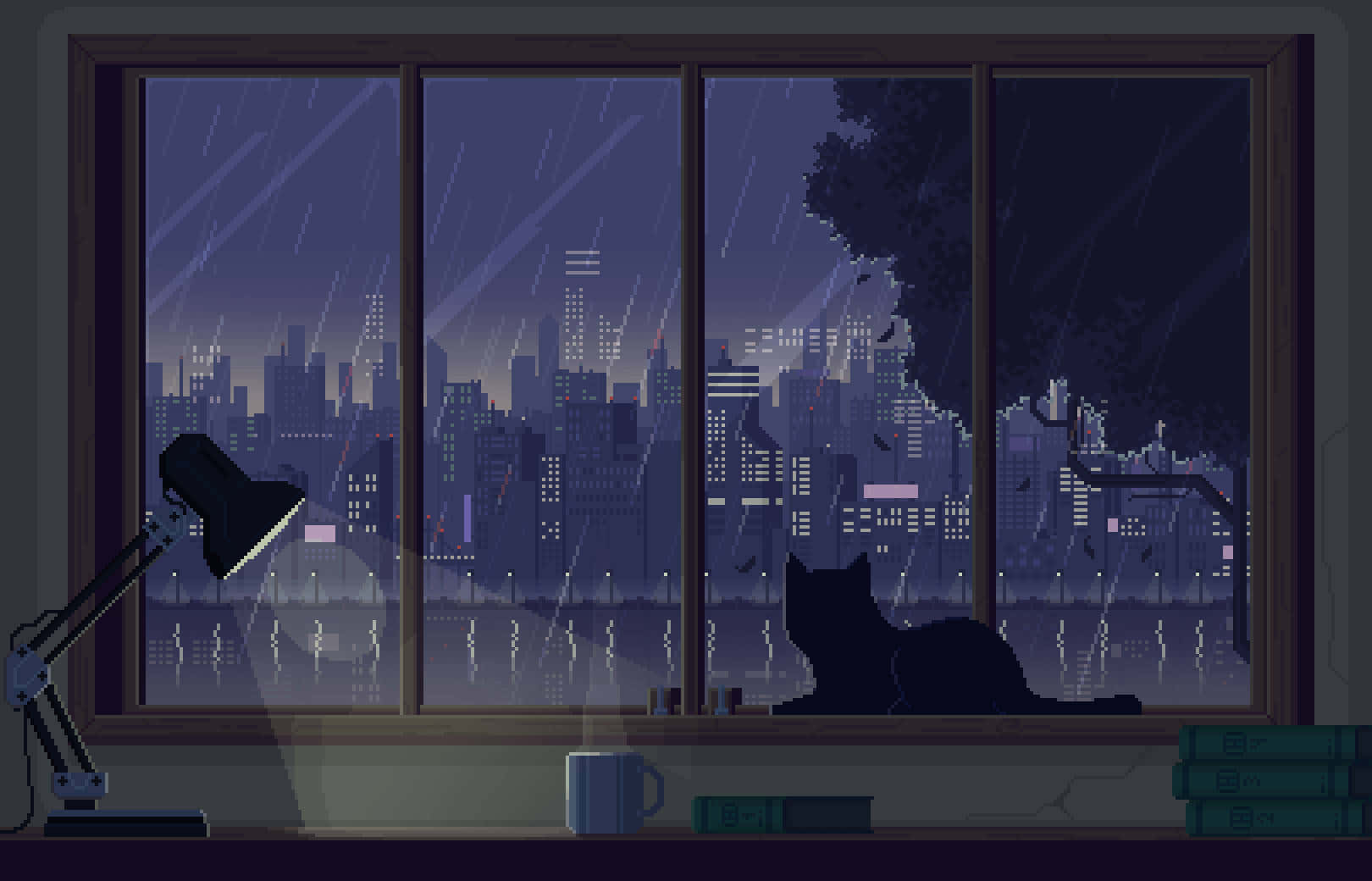 アニメ猫の背景 壁紙