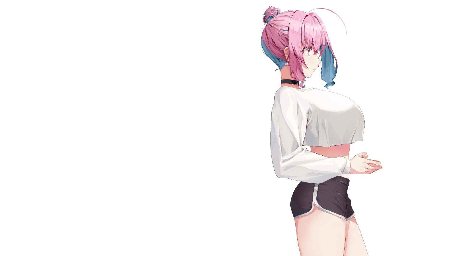 アニメ美少女の胸元アート