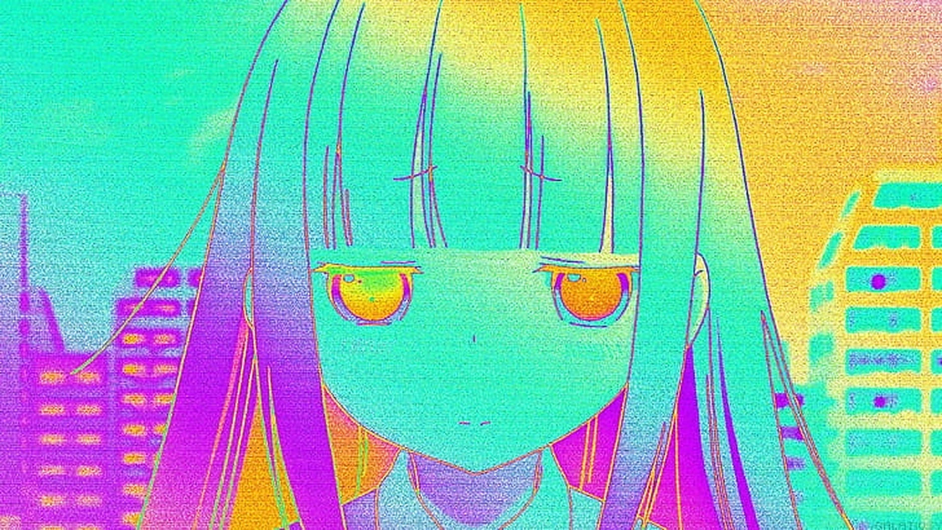 アニメ風美少女アートの壁紙