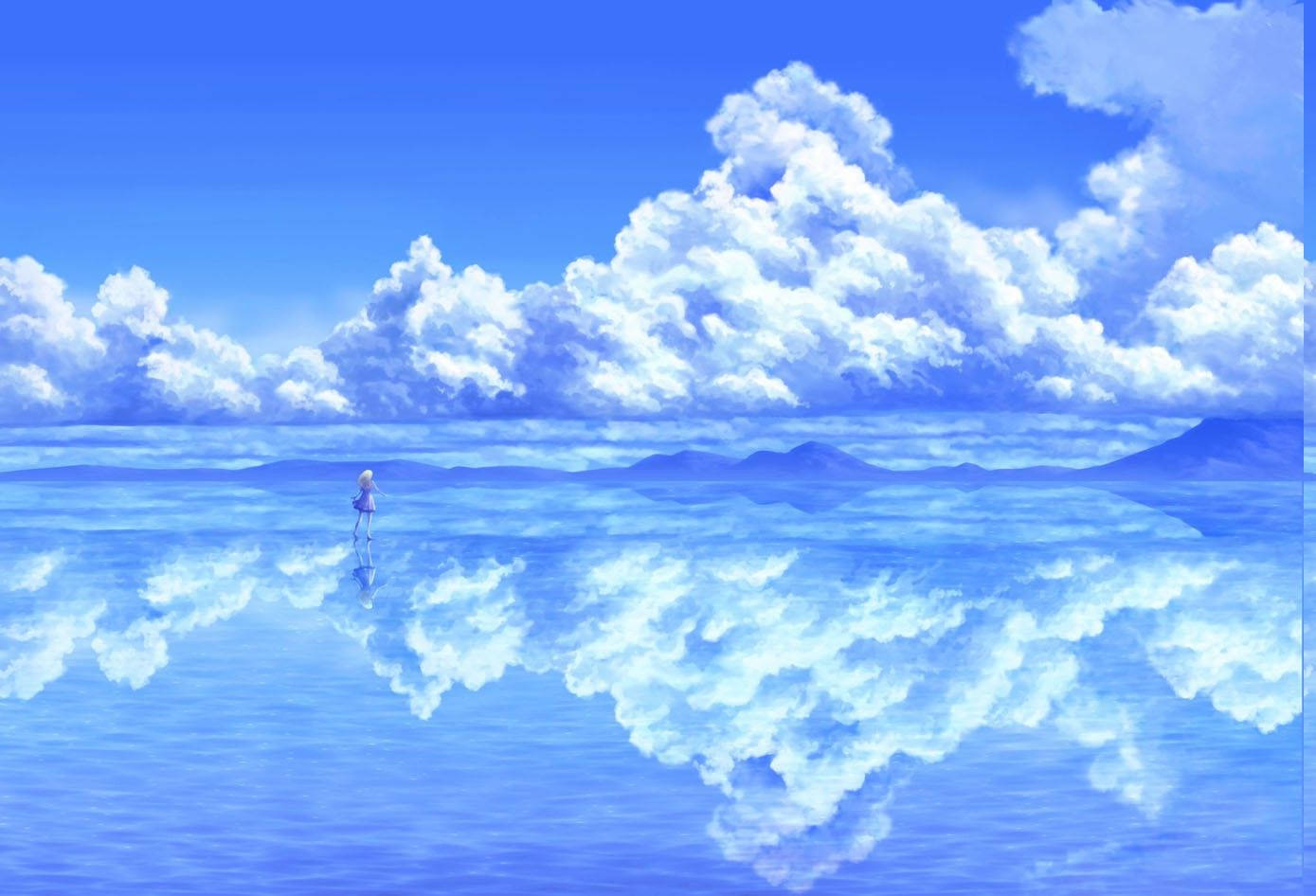 アニメ風景 雲海 壁紙