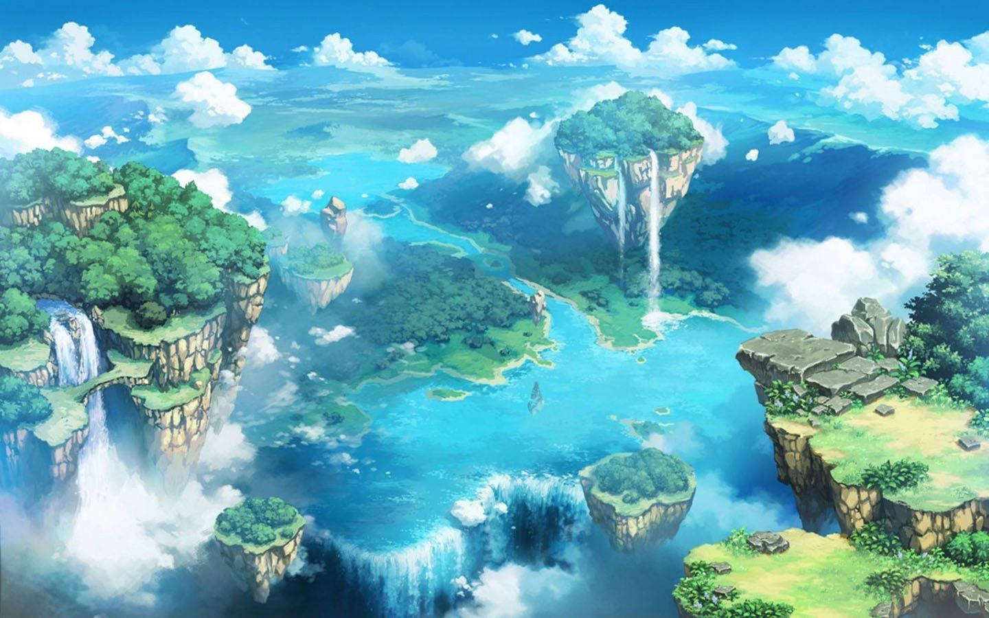 アバラット諸島のエステティックなアニメ風景 壁紙