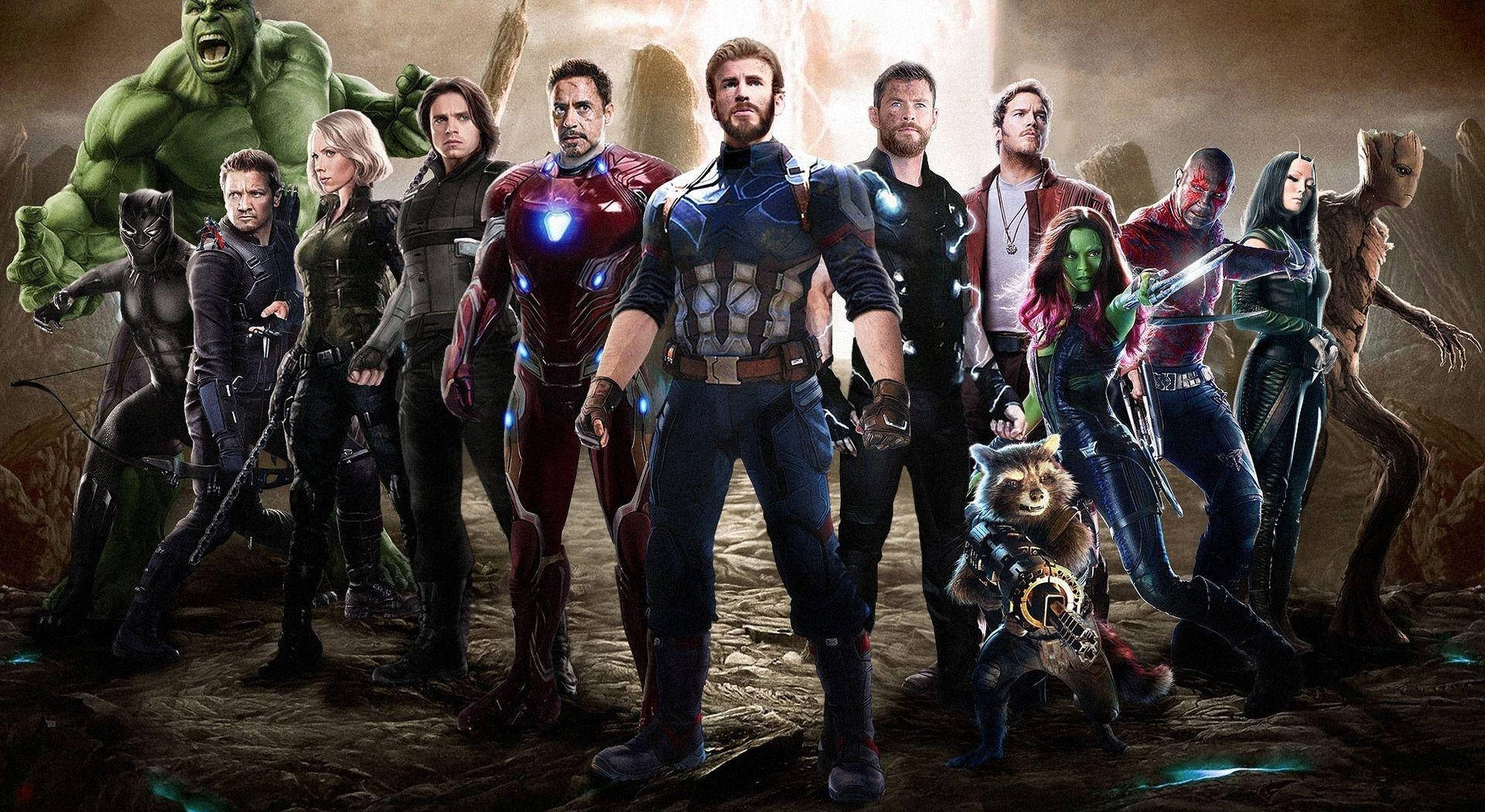 アベンジャーズとガーディアンズ・オブ・ギャラクシーのデスクトップ 壁紙