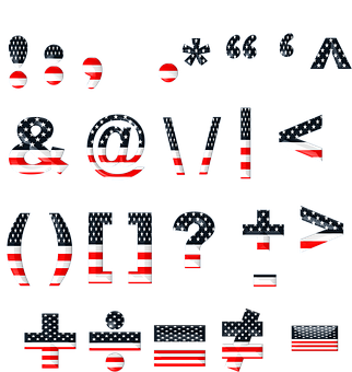 アメリカ国旗の句読点と記号 壁紙