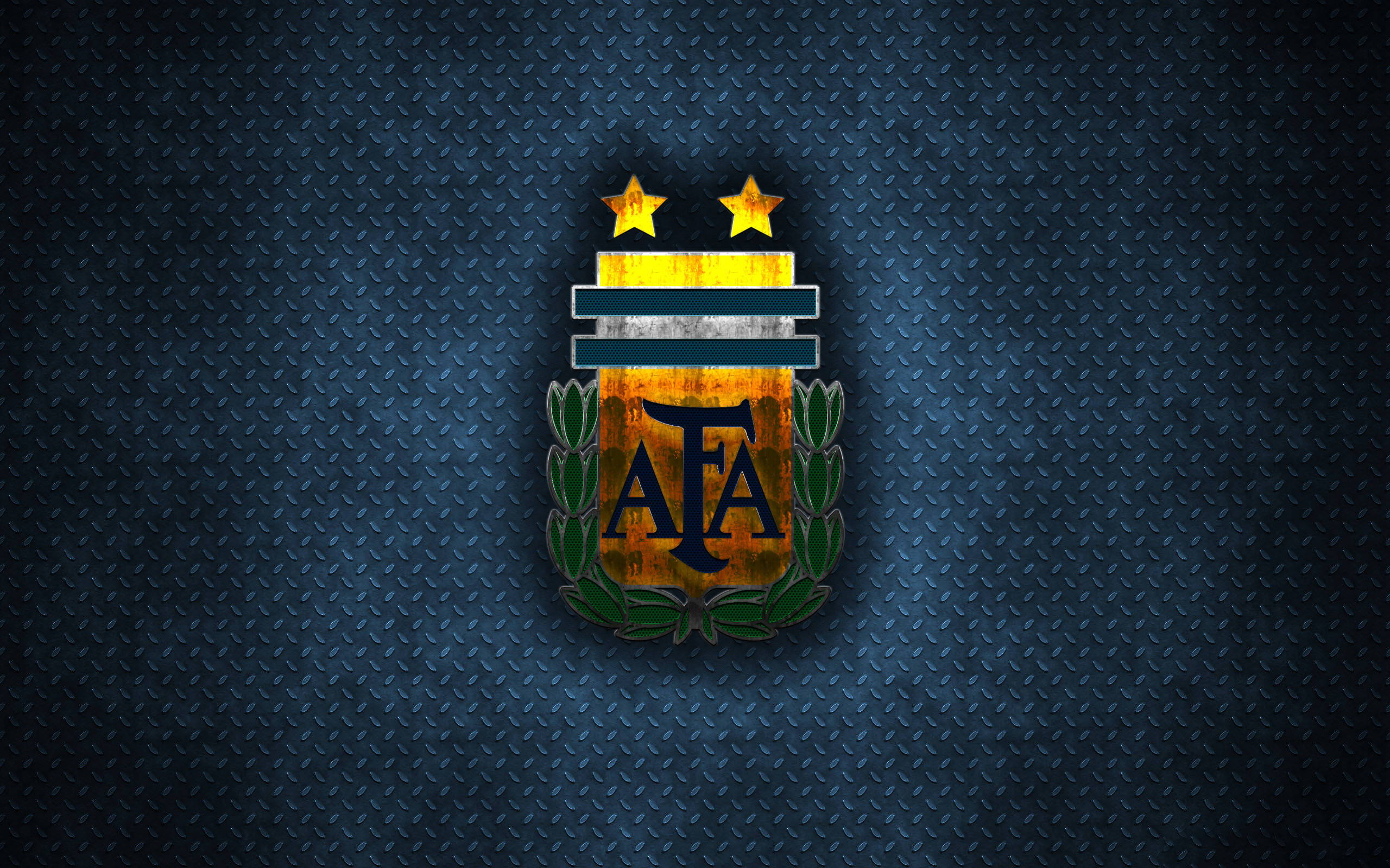 アルゼンチン代表サッカーチーム メタリックエンブレム 壁紙