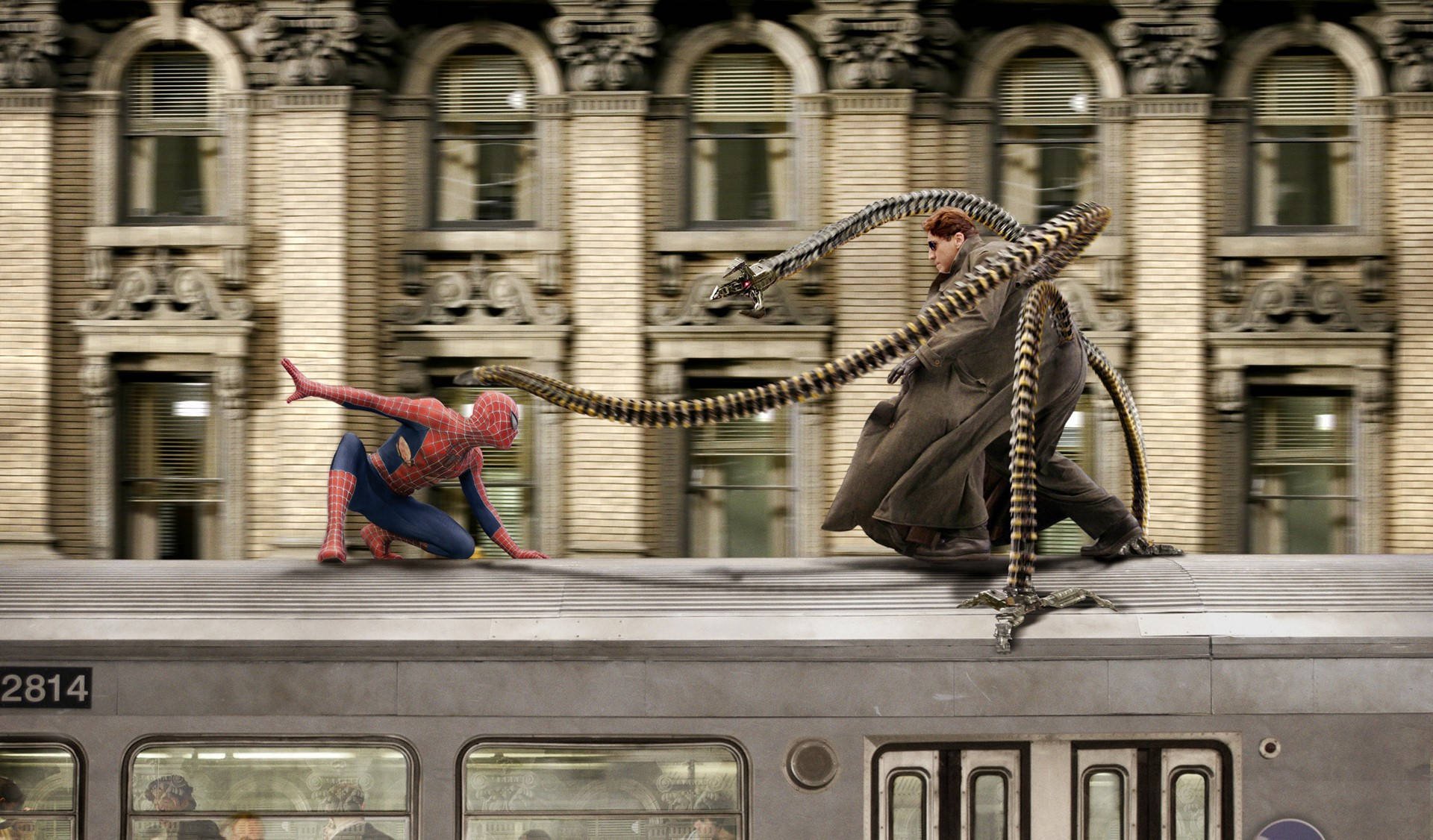 アルフレッド・モリーナのドクター・オクトパスとスパイダーマン 壁紙