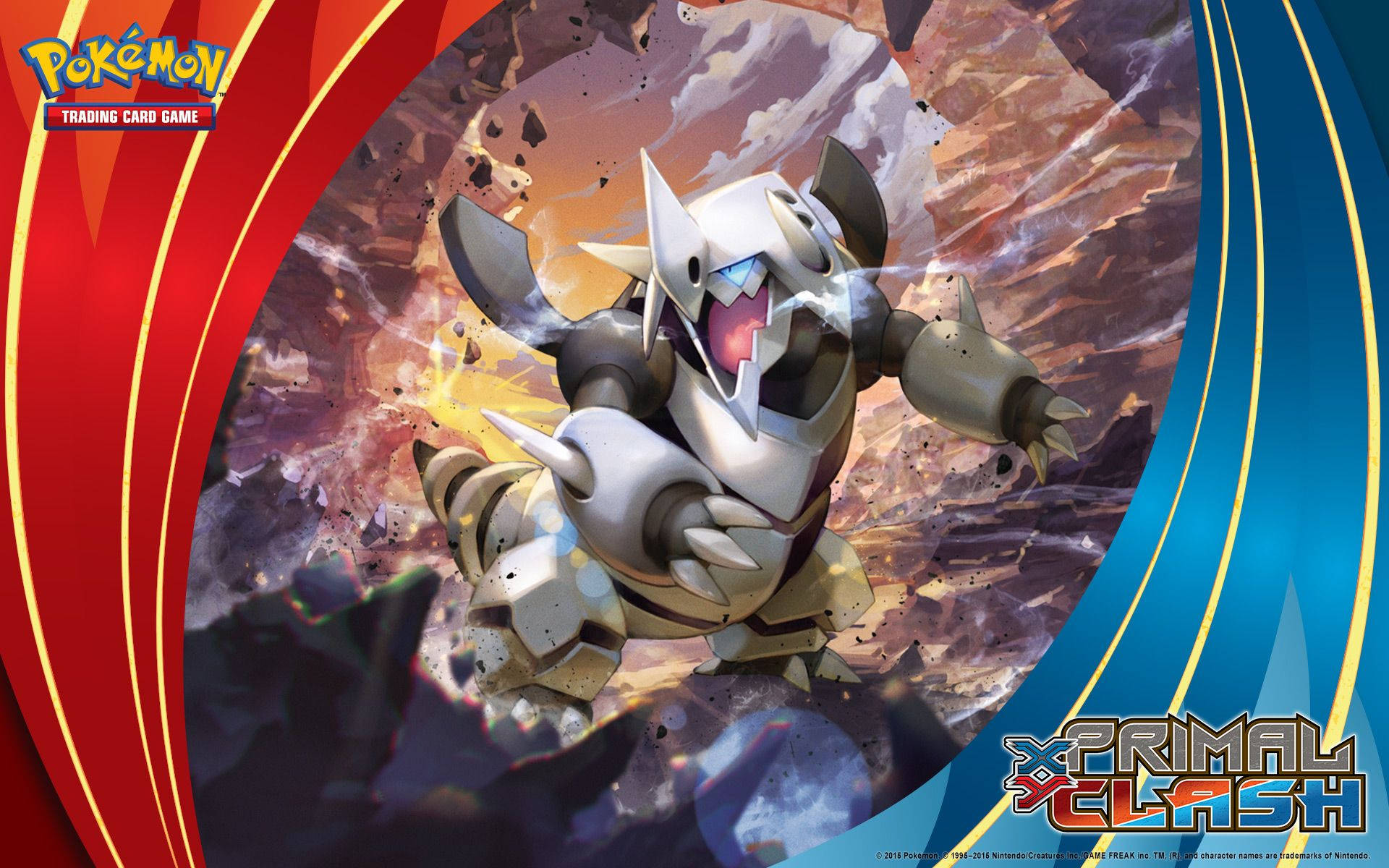 アースメタルポケモンが戦場でバトル