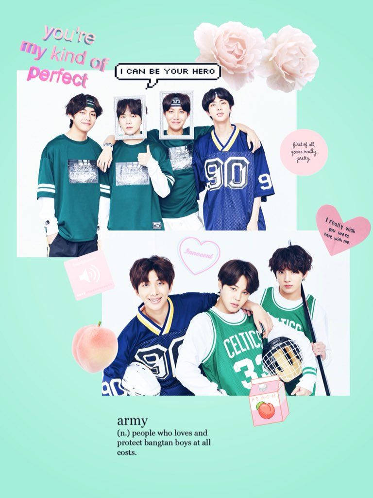 アーティスティックなBTS VSCOコラージュ 壁紙