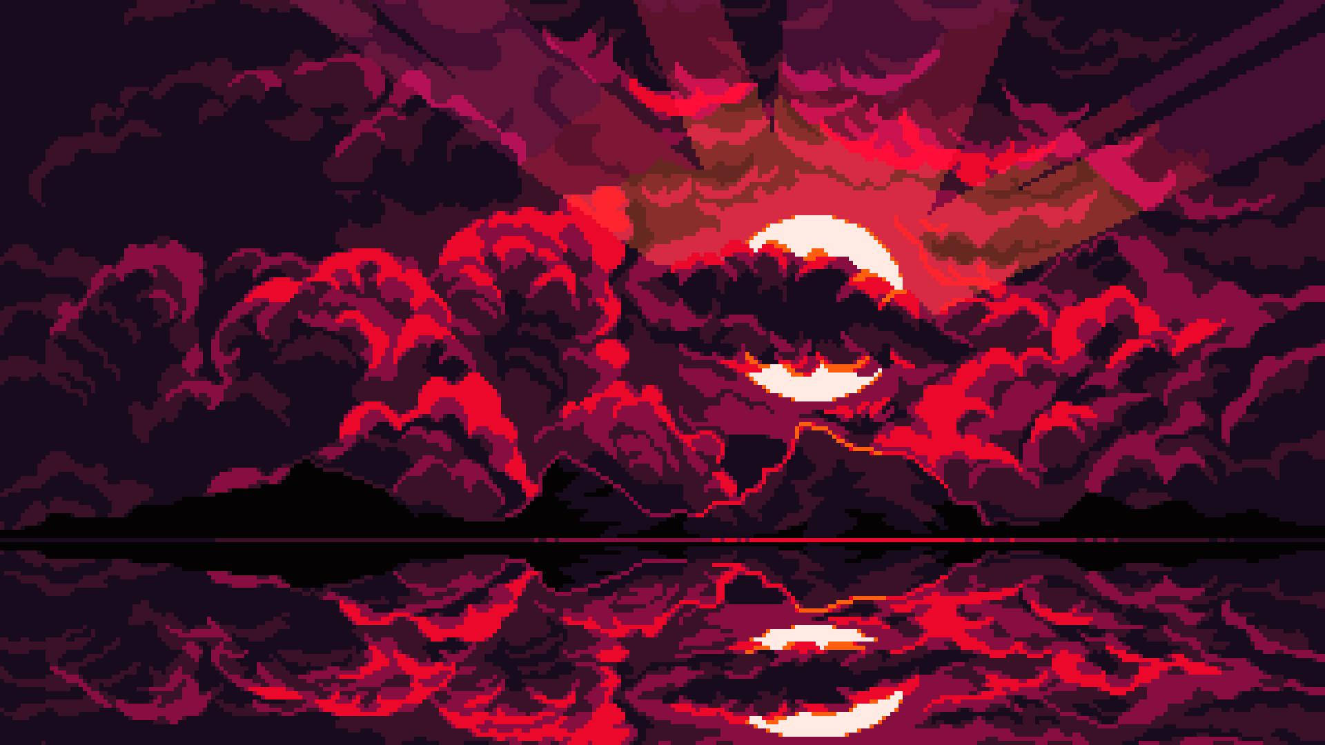 アートな紫雲 壁紙