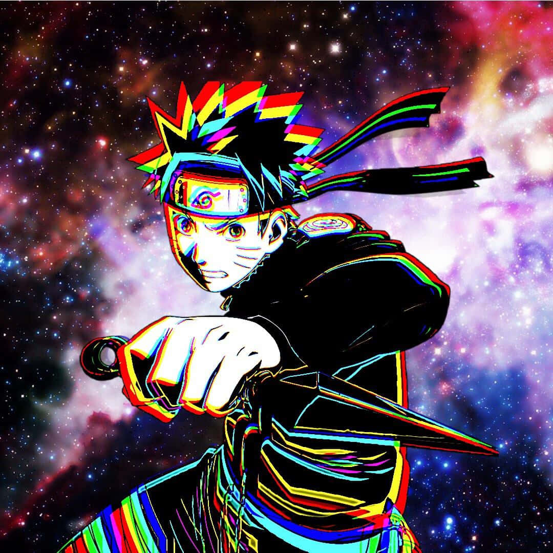 イカしたNARUTOグリッチアートデザイン 壁紙