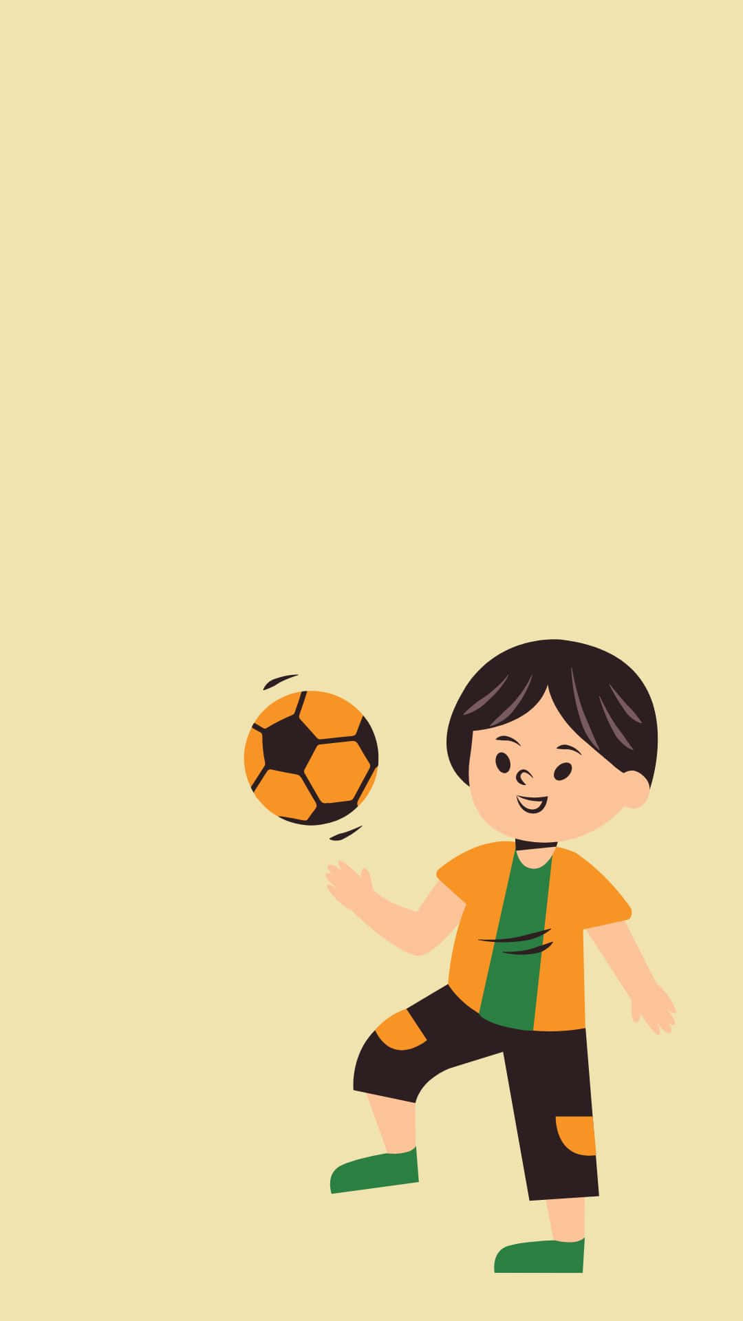 イケメン少年がサッカーボールで遊ぶ 壁紙