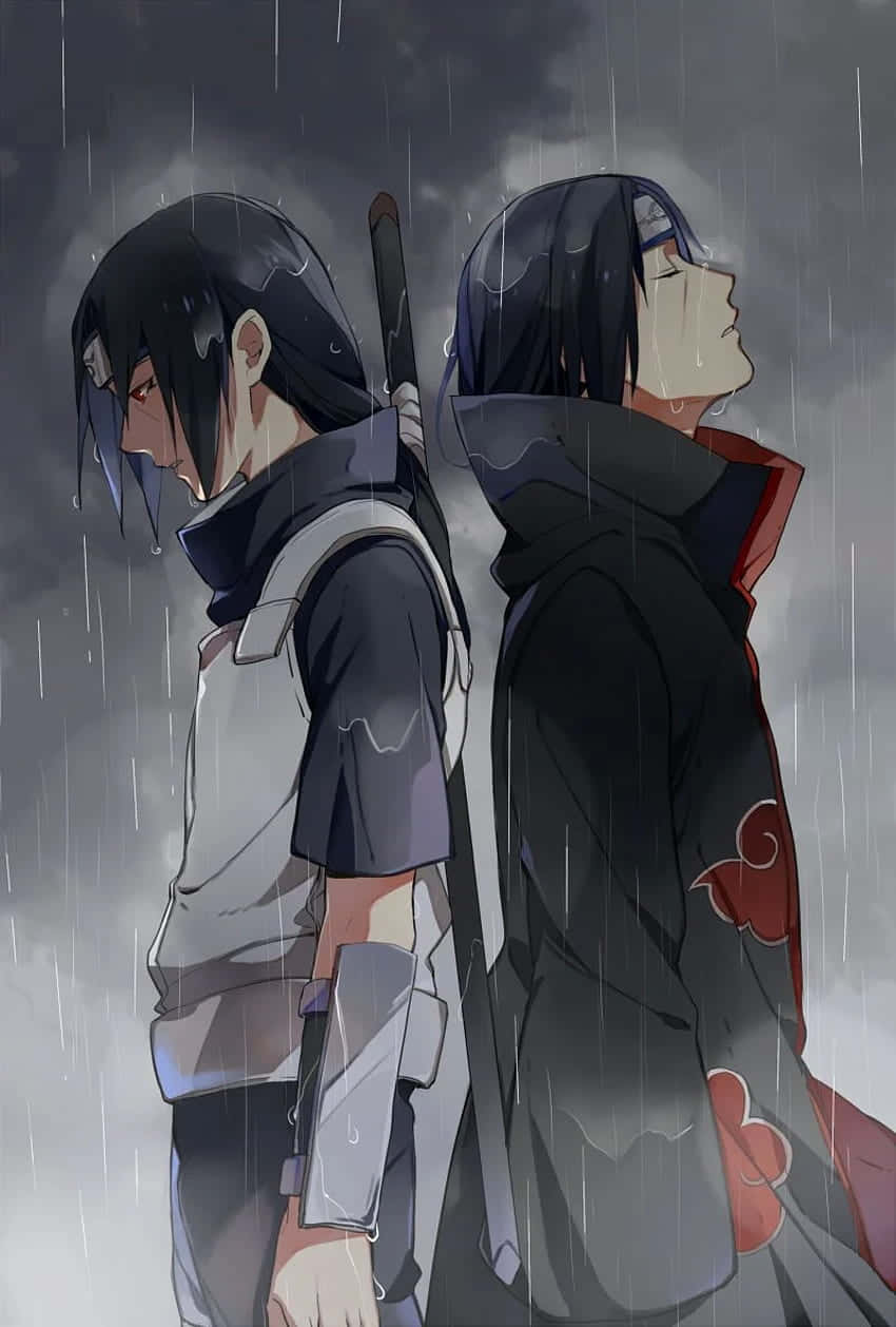 イタチうちはとサスケの雨の画像 壁紙