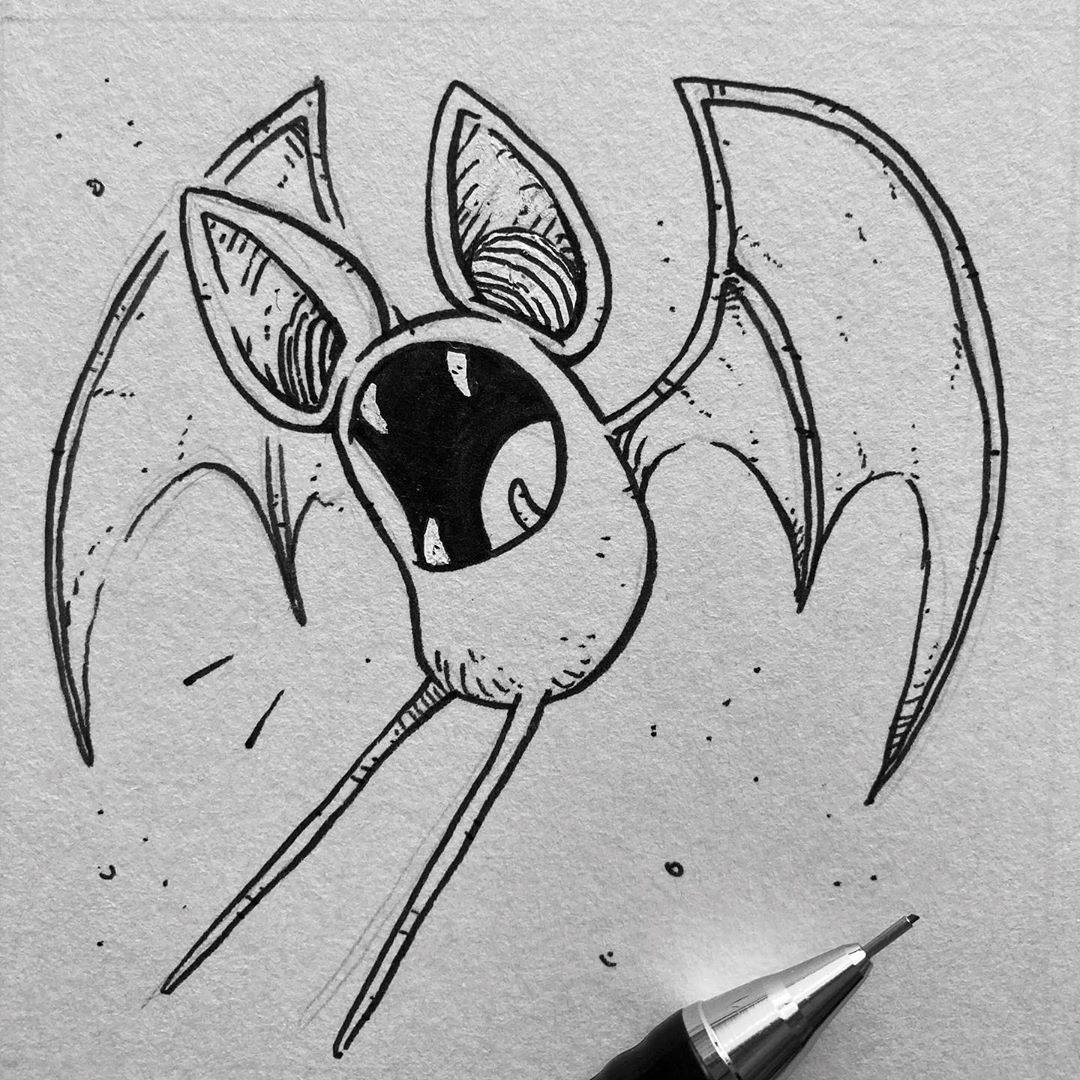 インクで描かれたズバット 壁紙