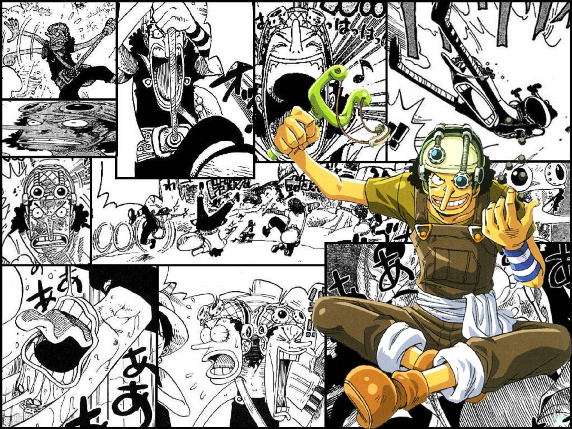 ウソップの面白シーン 漫画パネル 壁紙