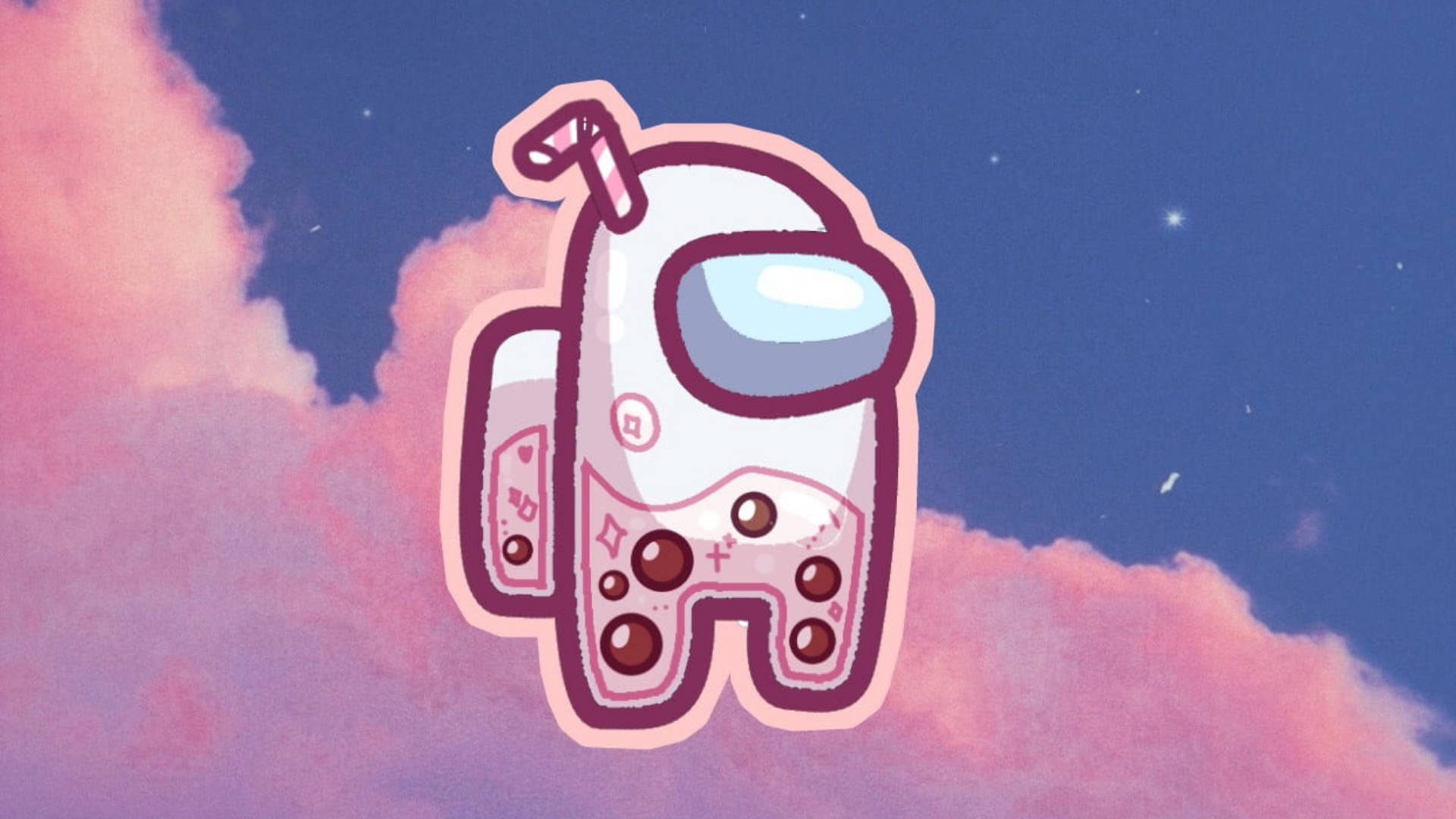 エモいAmong Usのタピオカドリンク 壁紙