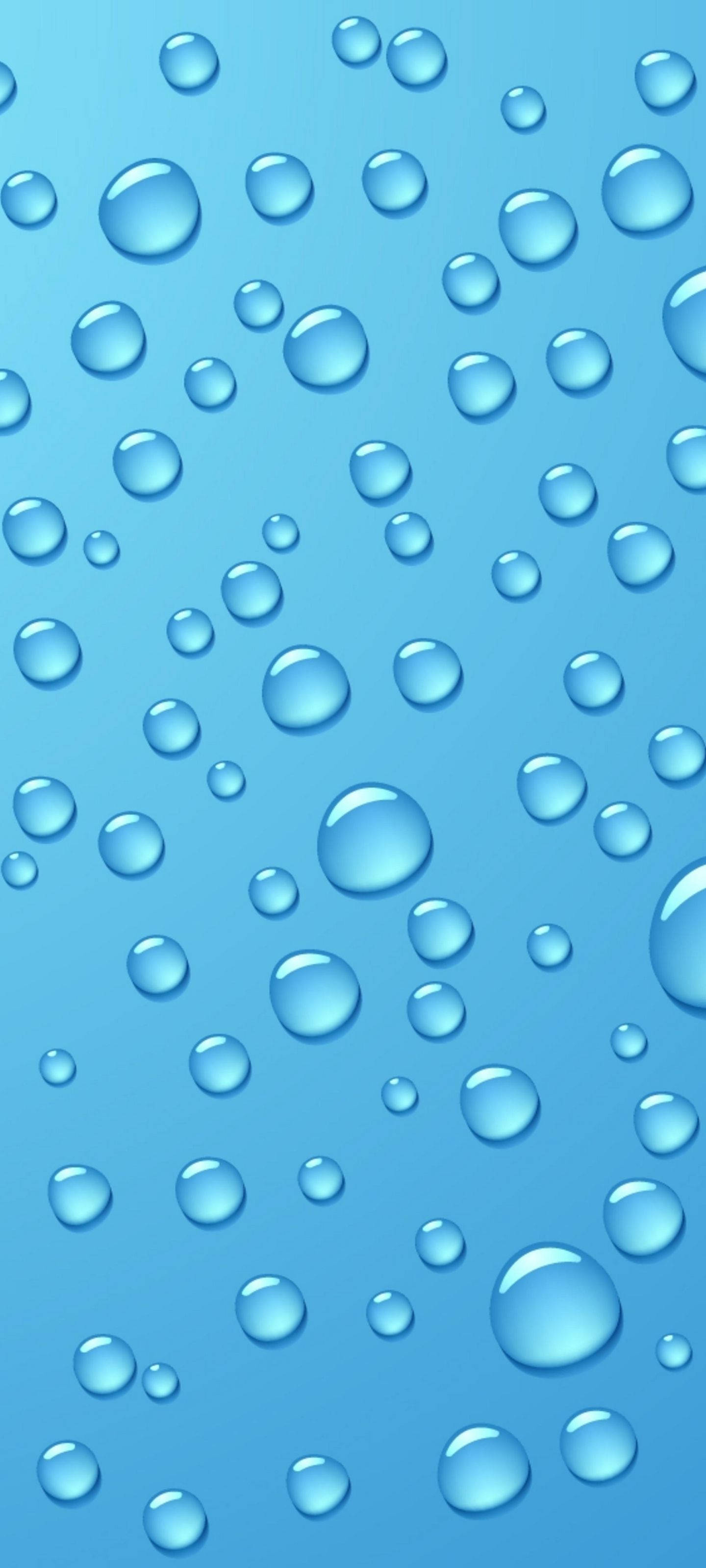 エリートSamsung S21 Ultraが青い水滴の背景で特別な頂点に輝く 壁紙