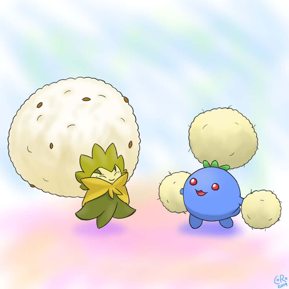 エルフーンとワタッコ 壁紙
