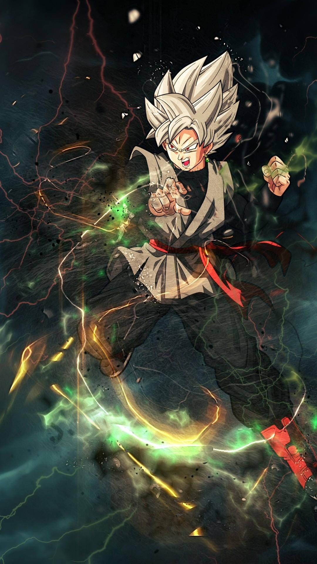 エレクトリックゴクウブラックiPhone 壁紙