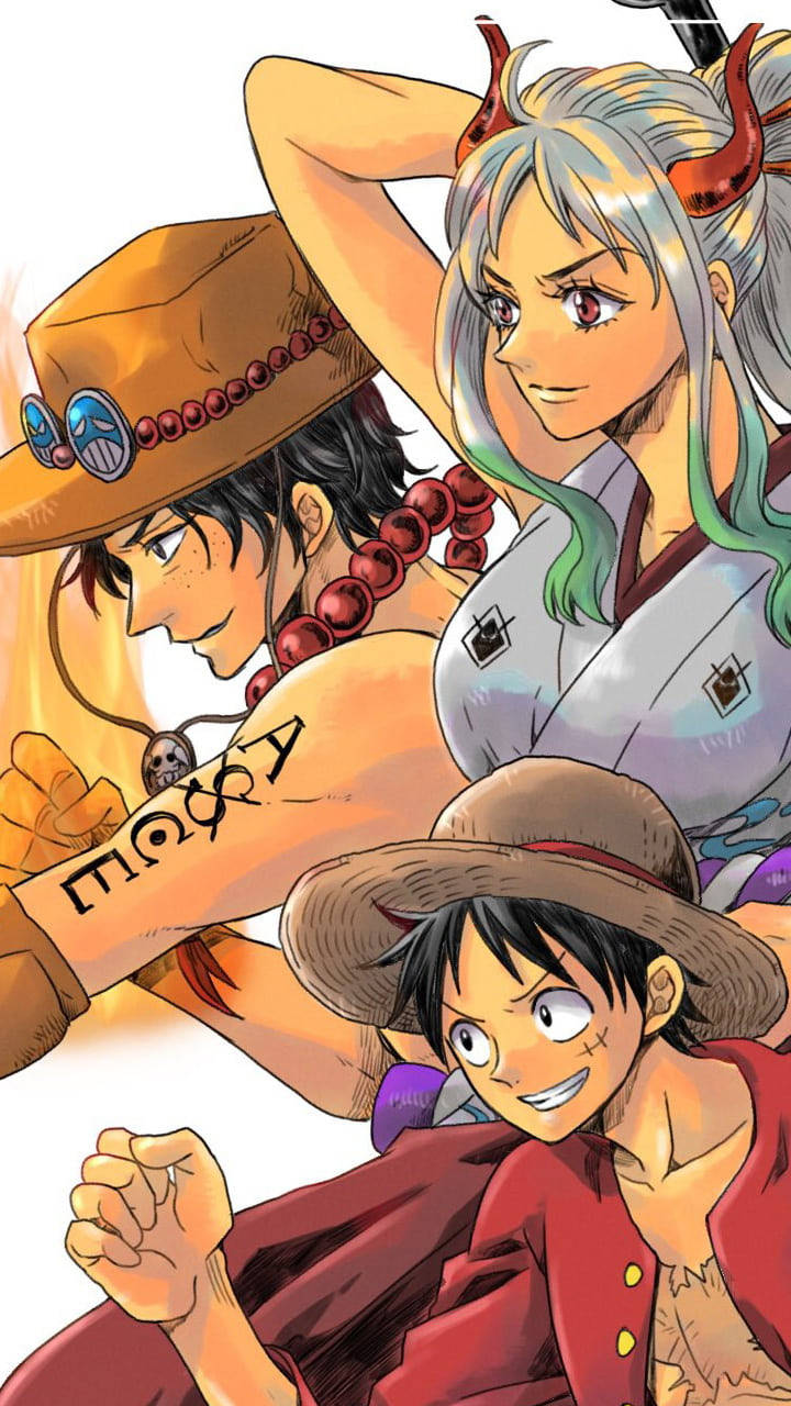 エース ルフィ ヤマト ワンピース 壁紙