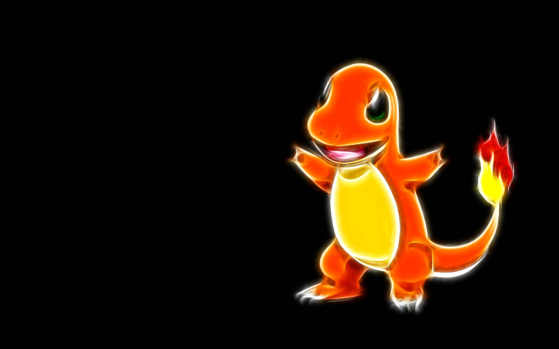 オレンジ色のヒトカゲ クールなポケモン 壁紙