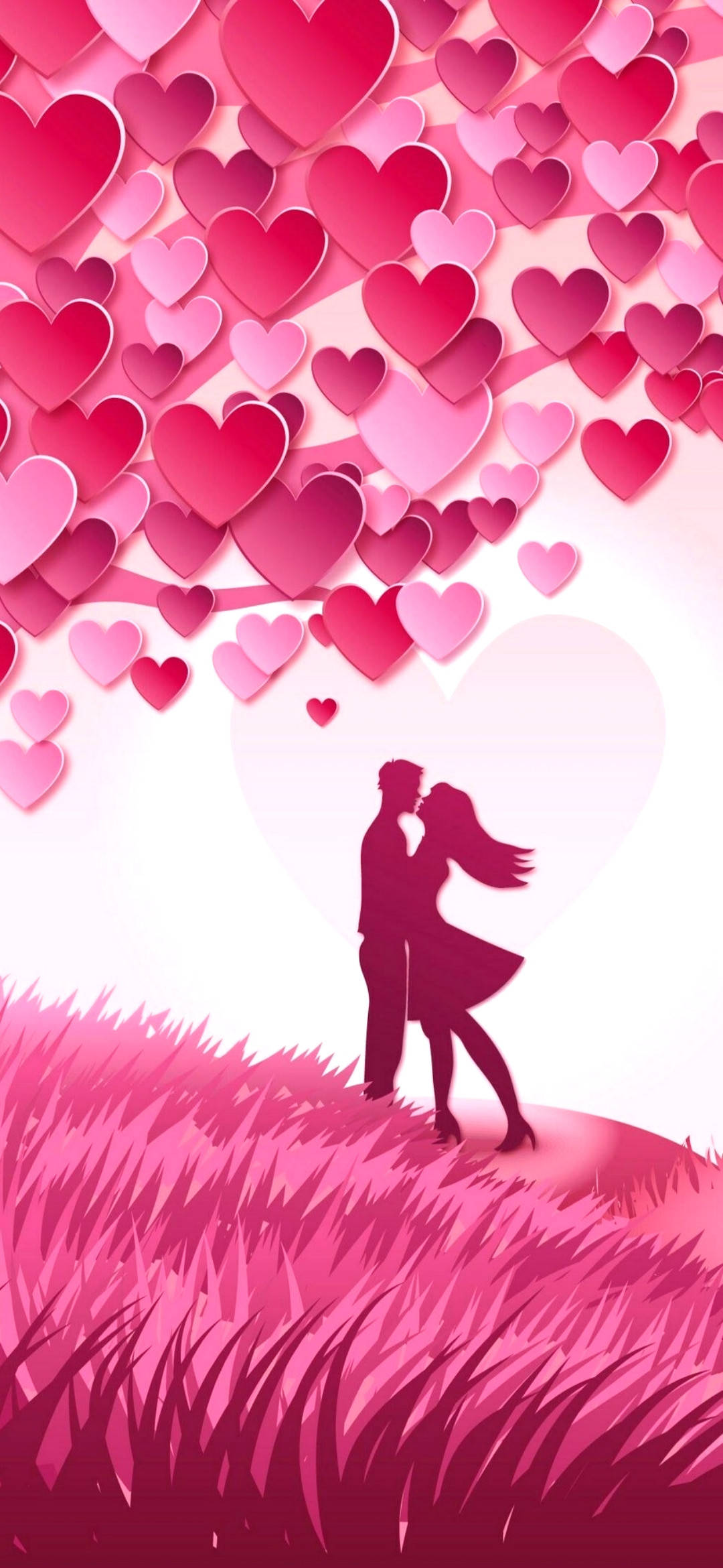 カップルキスラブフォン 壁紙