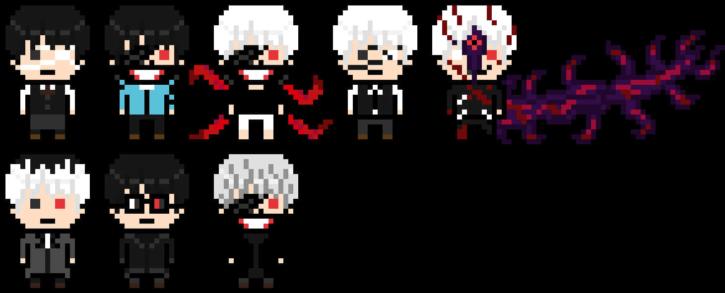 カネキケンの変身ドット絵 壁紙
