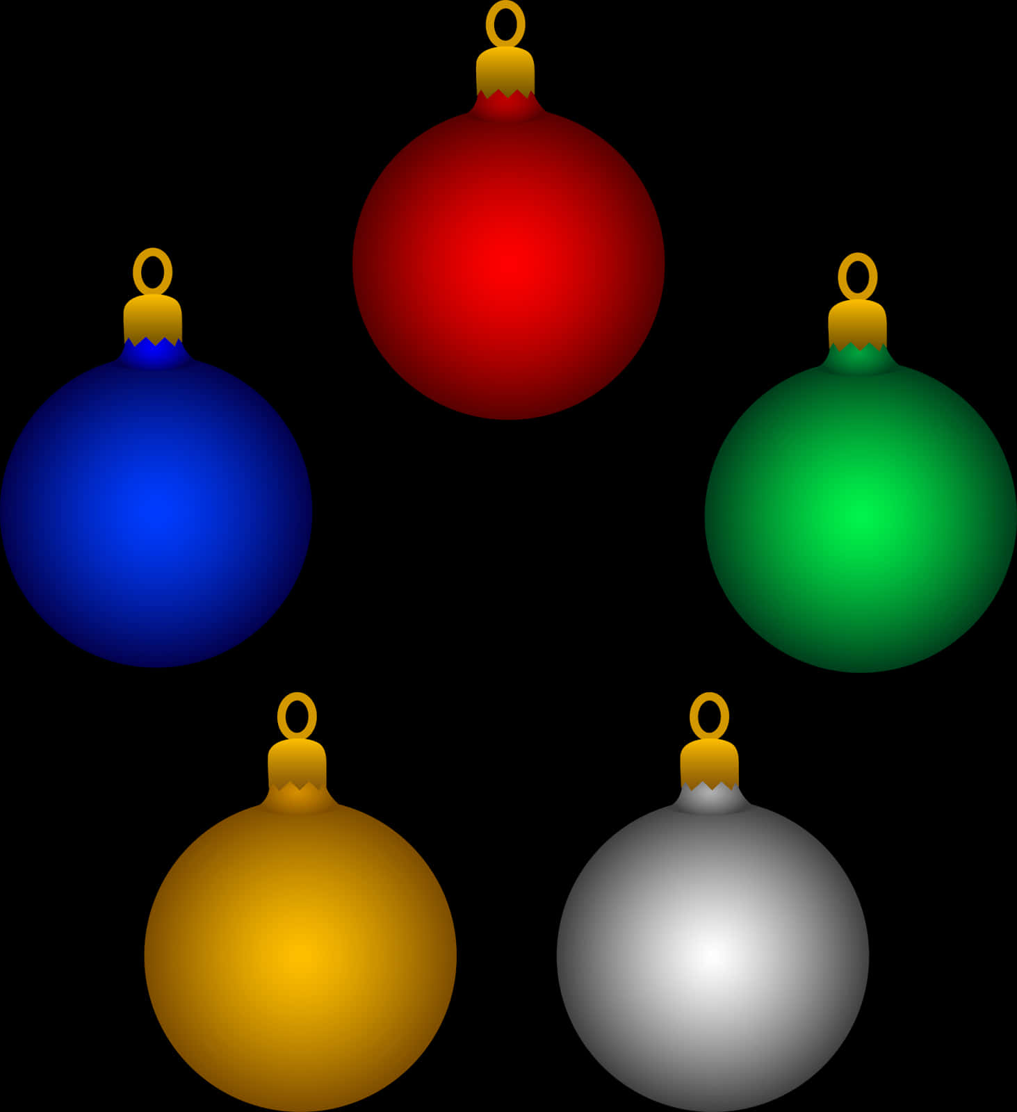 カラフルなクリスマスオーナメントのベクター 壁紙