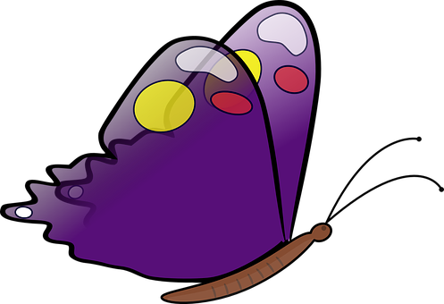 カラフルな抽象的な蝶のイラスト 壁紙