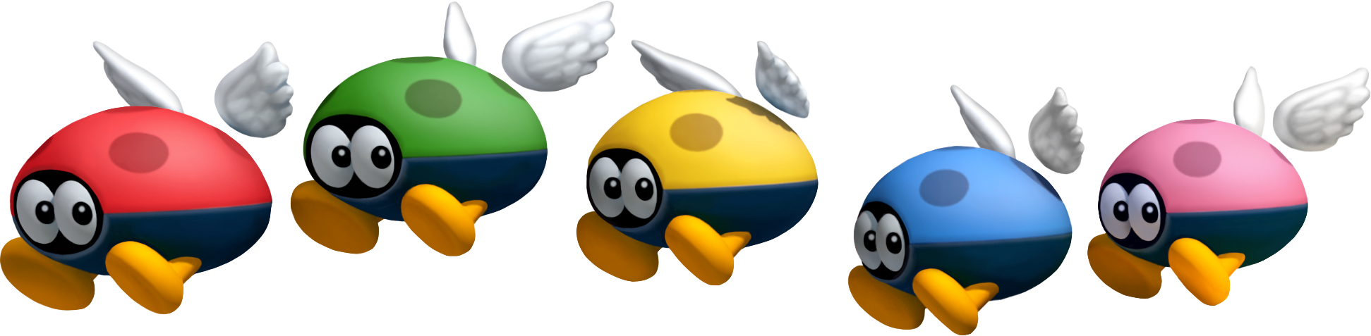 カラフルな空飛ぶアニメキャラクター 壁紙