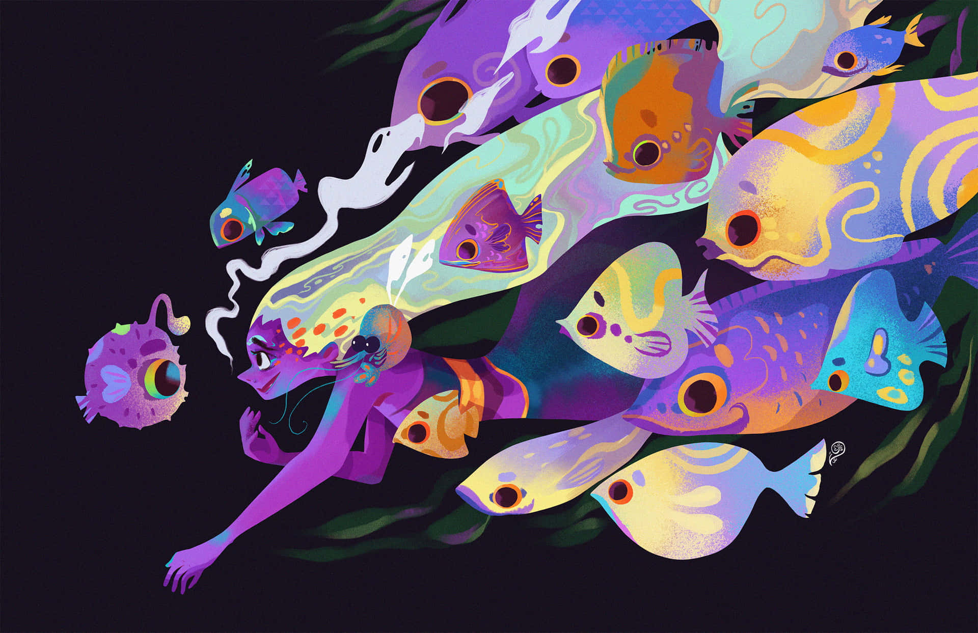 人魚のカラー画像 — 人魚 壁紙