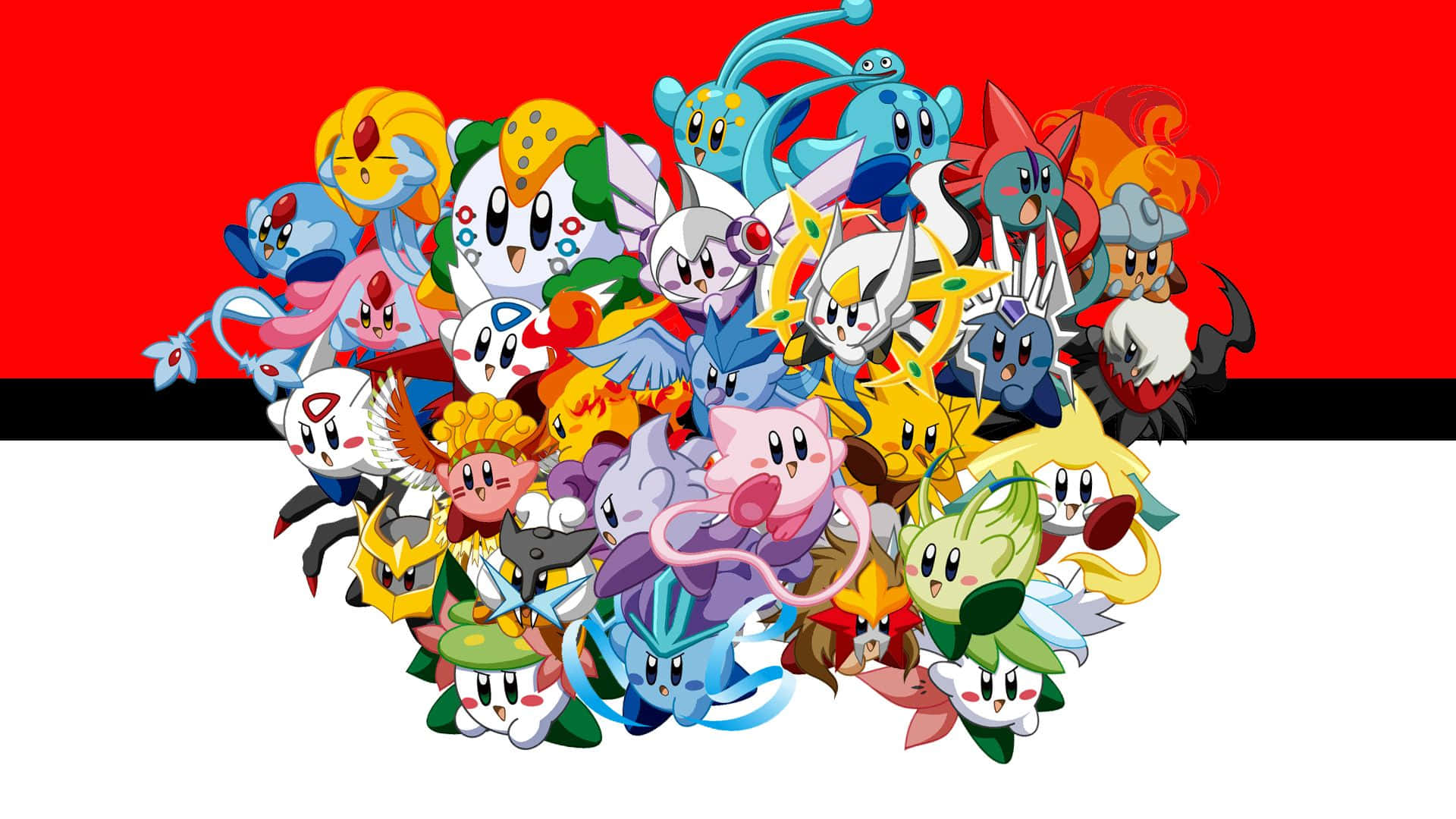 カワイイカービーバージョンポケモンの壁紙 壁紙