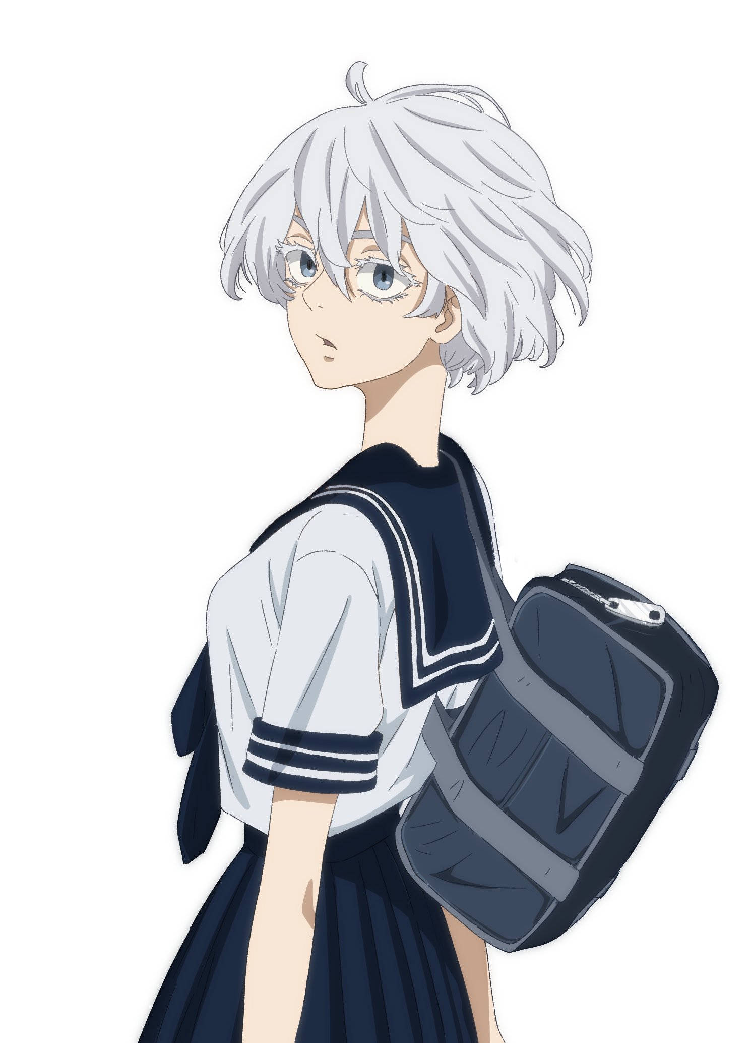 カワラギ・センジュの制服姿 壁紙