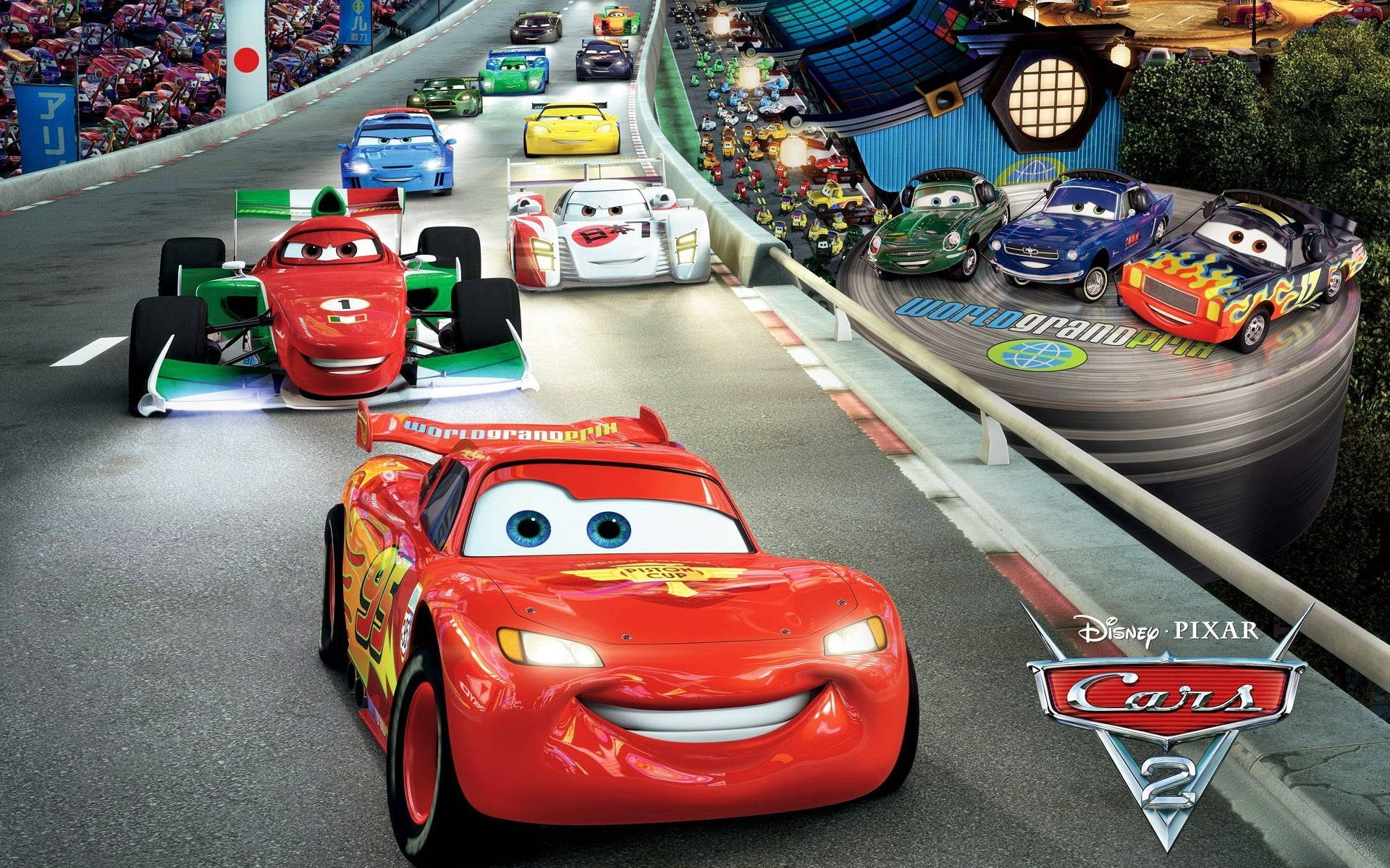 カーズ2 ワールドグランプリのエキサイティングなレーサーたち 壁紙