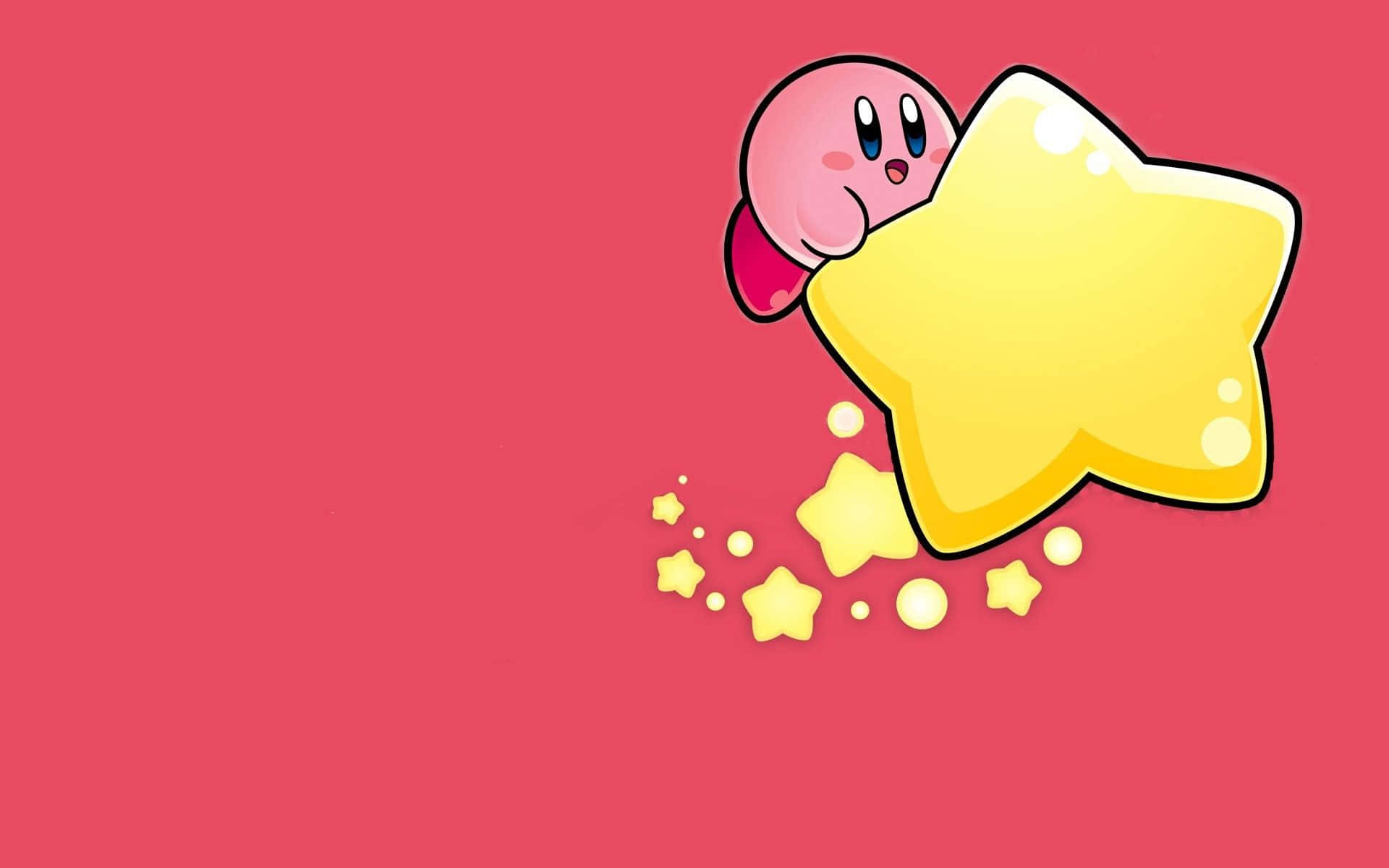 カービィ、有名な元気でフレンドリーなビデオゲームキャラクター 壁紙