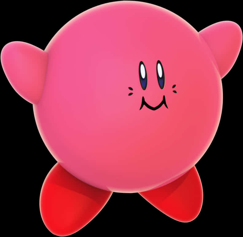 カービィの象徴的なピンクのキャラクター 壁紙