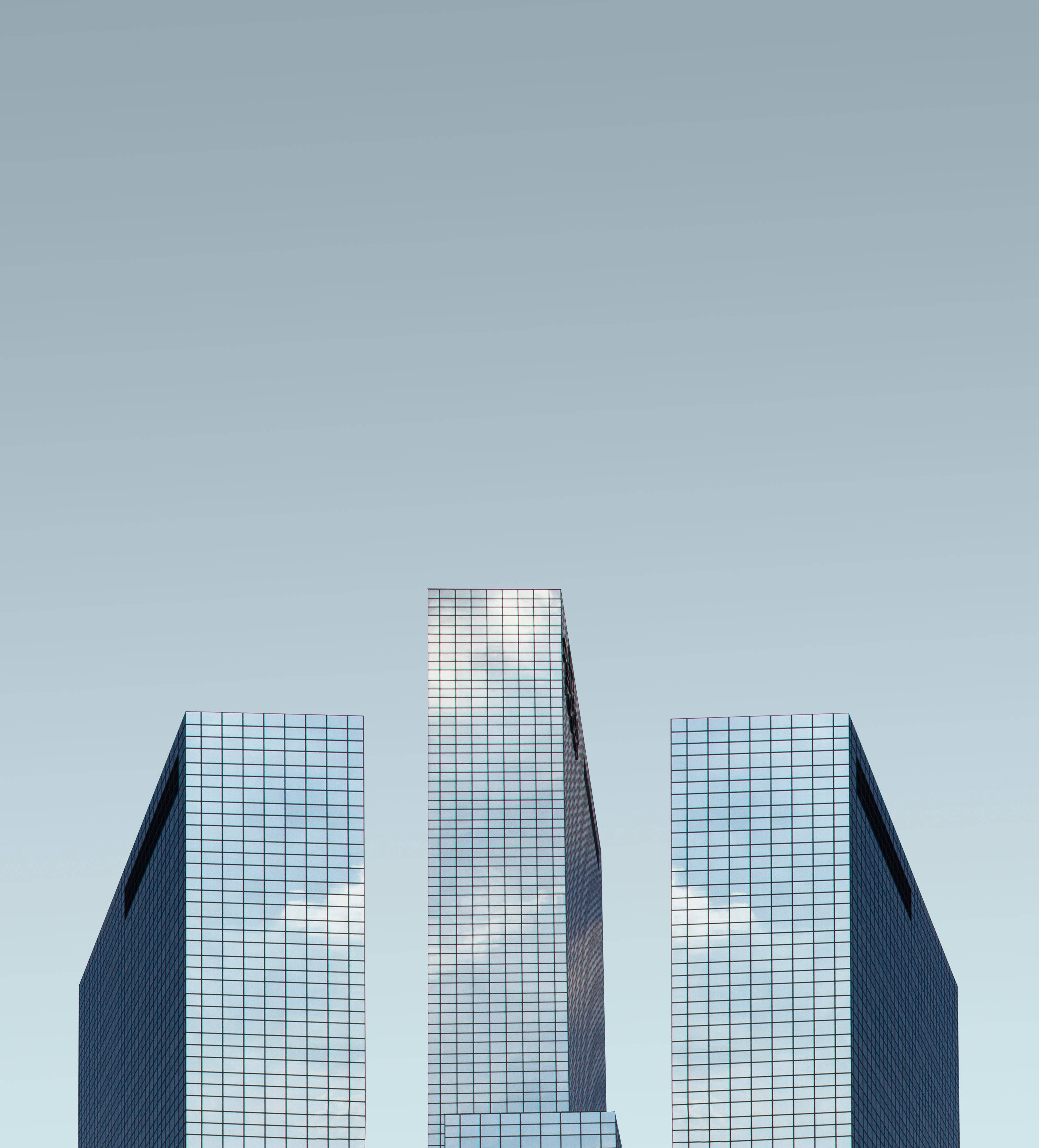 ガラスの高層ビル模型 壁紙